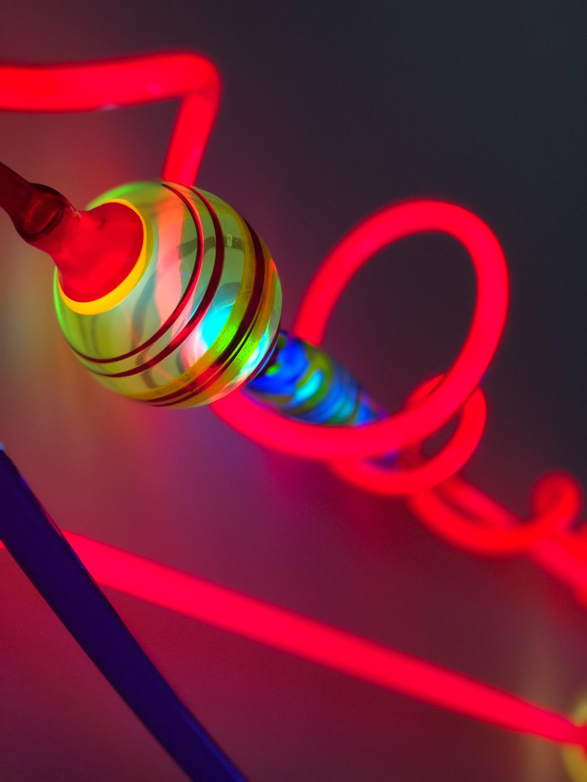 Detail of artwork on display at the Museum of Neon Art in Los Angeles