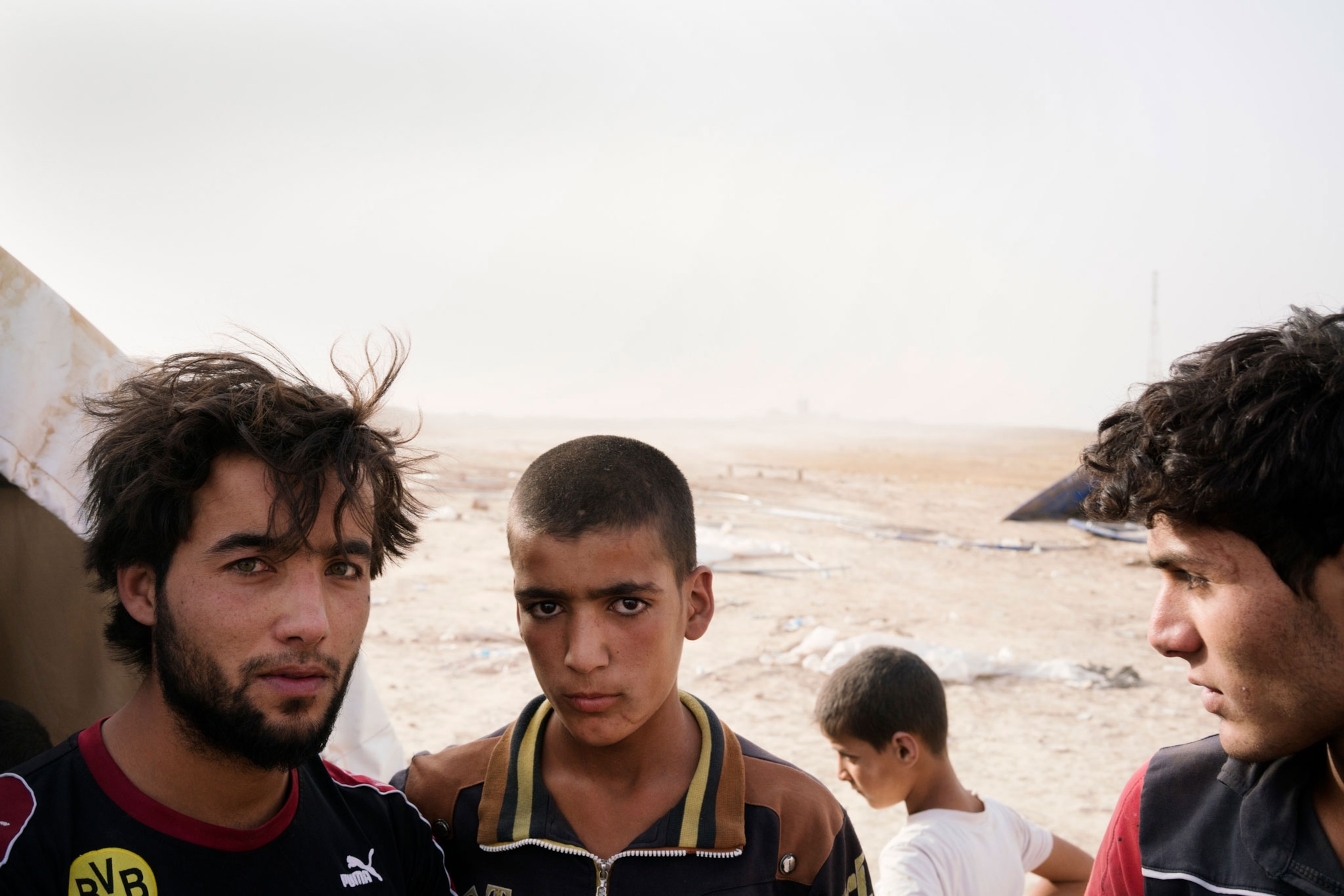 young Sunni men fleeing ISIS controlled territory