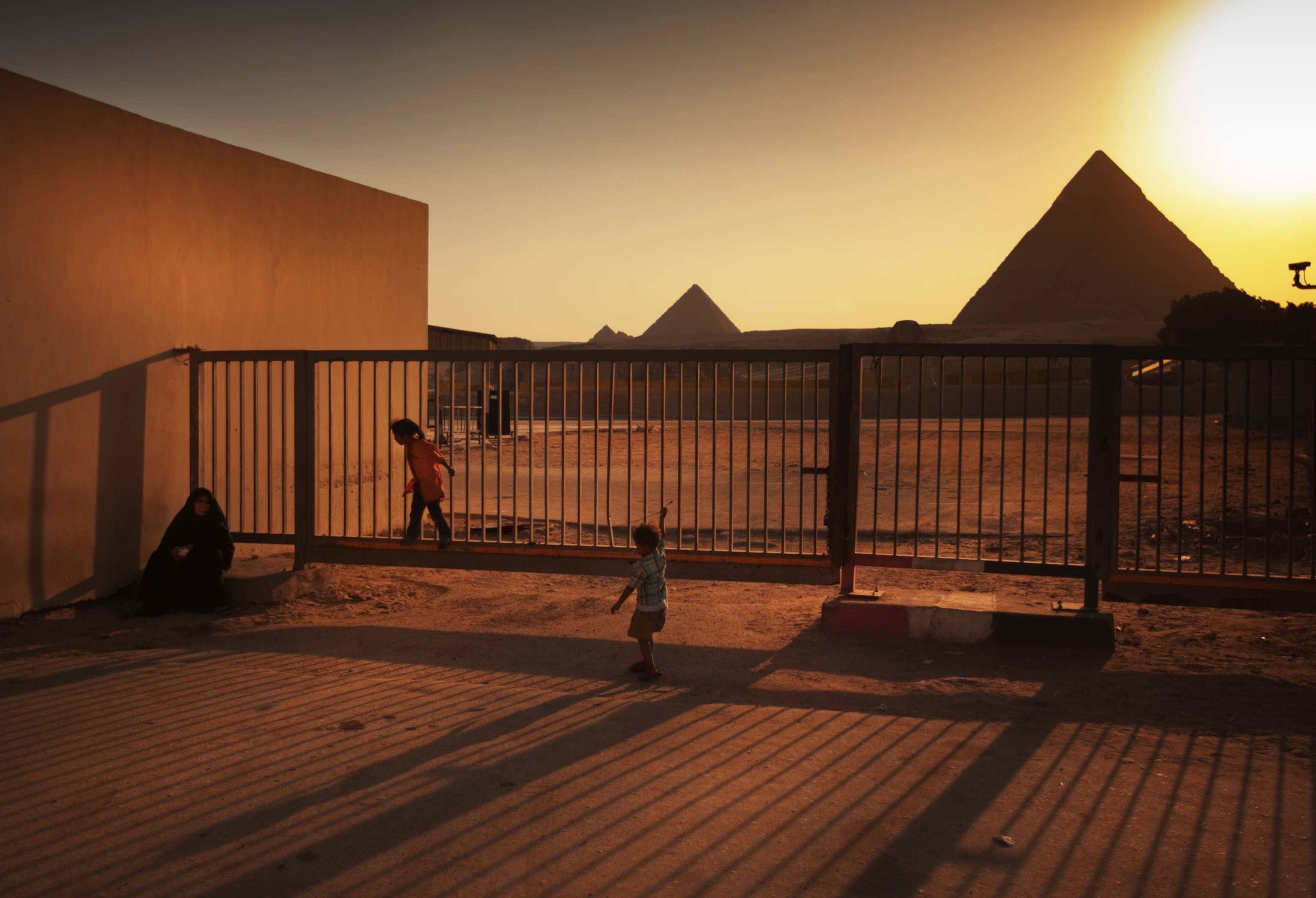 the Pyramids of Giza.