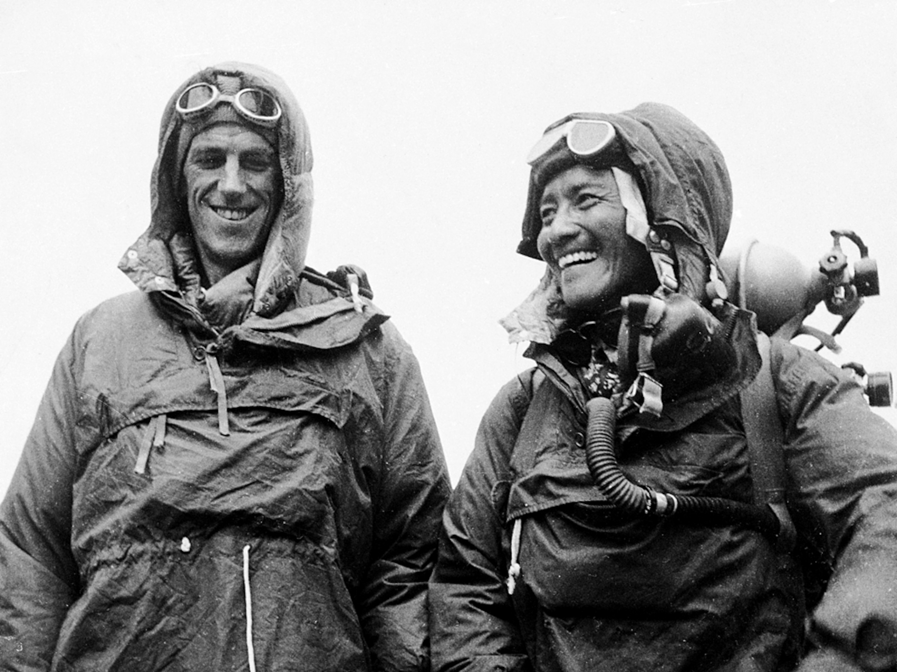 Sir Edmund Hillary and Tenzing Norgay are seen after their successful ascent of Mount Everest in 1953.