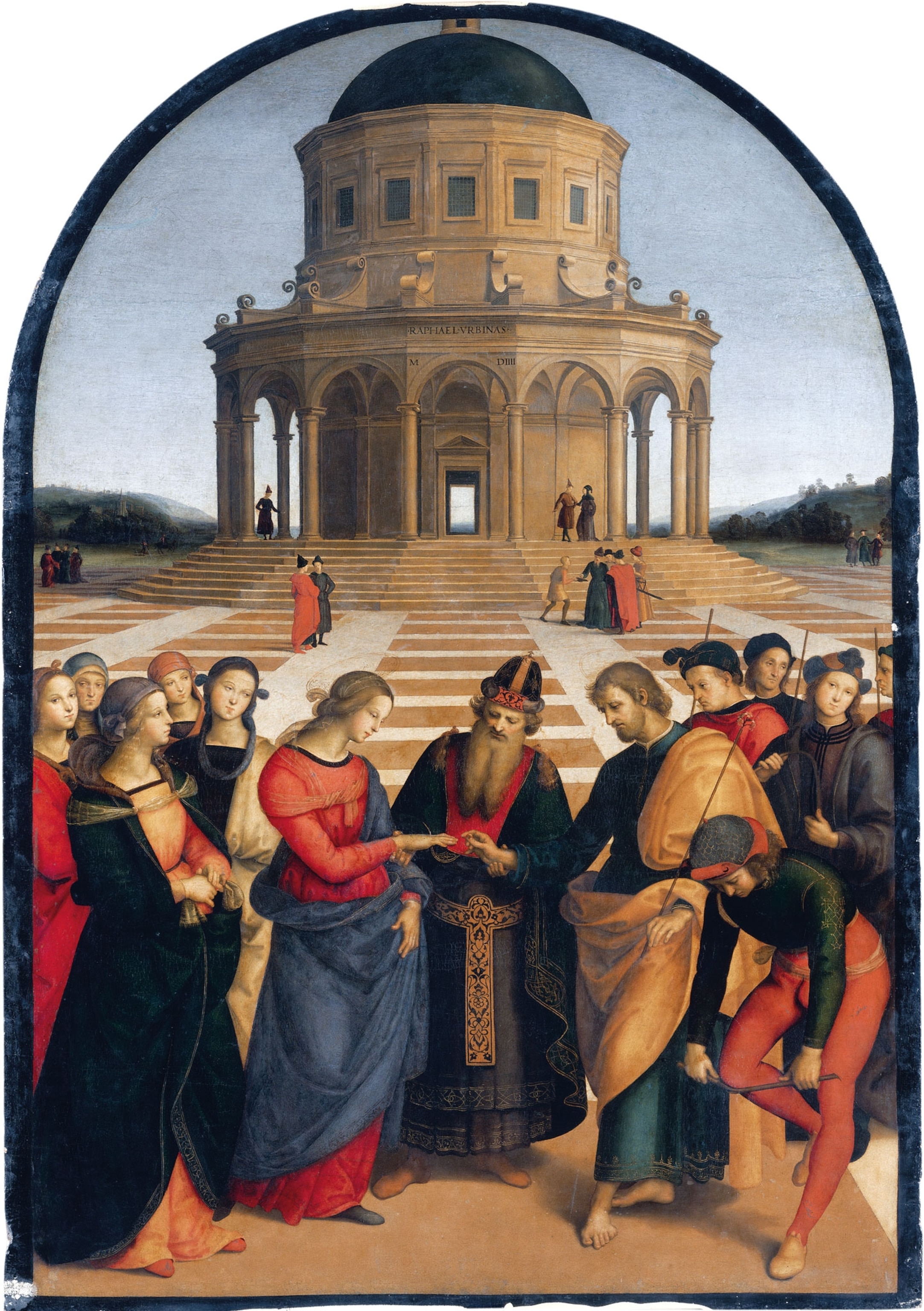 A painting of a crowd