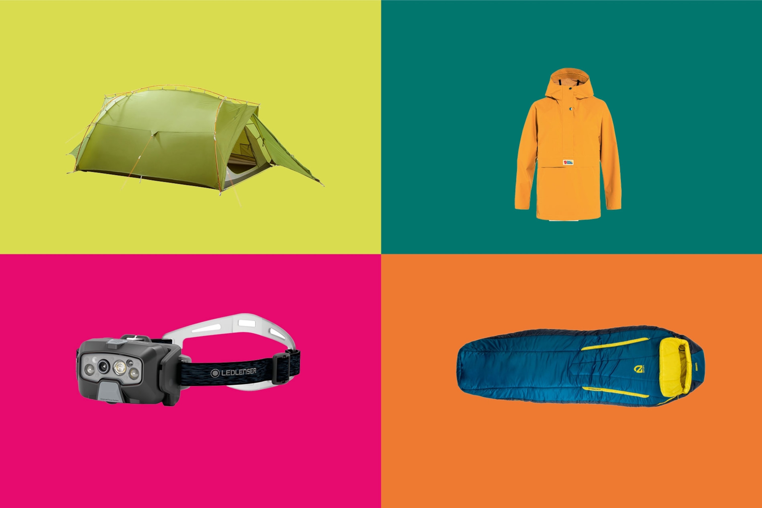 camping kits in photoshopped image