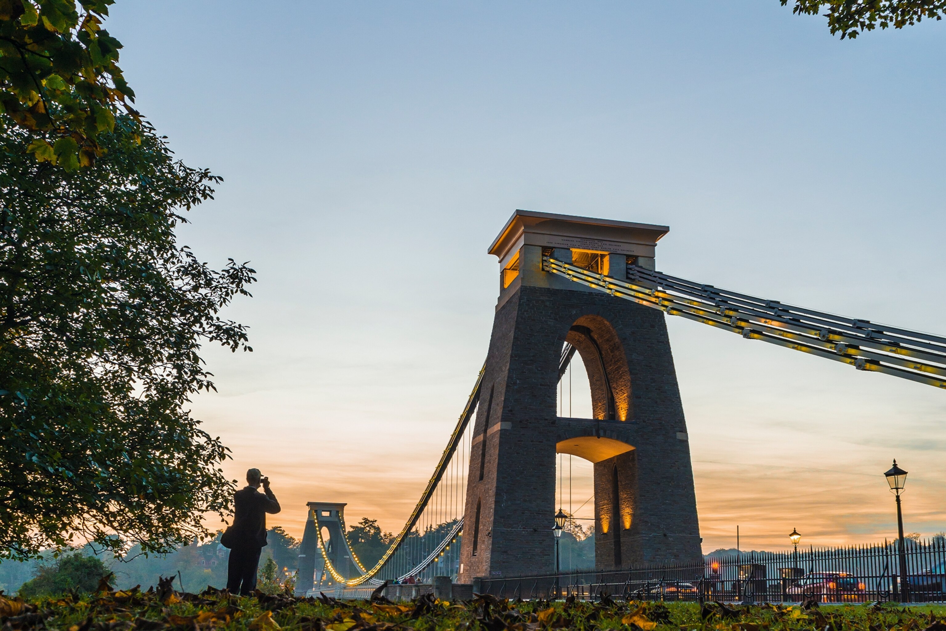 A bridge at dusk
