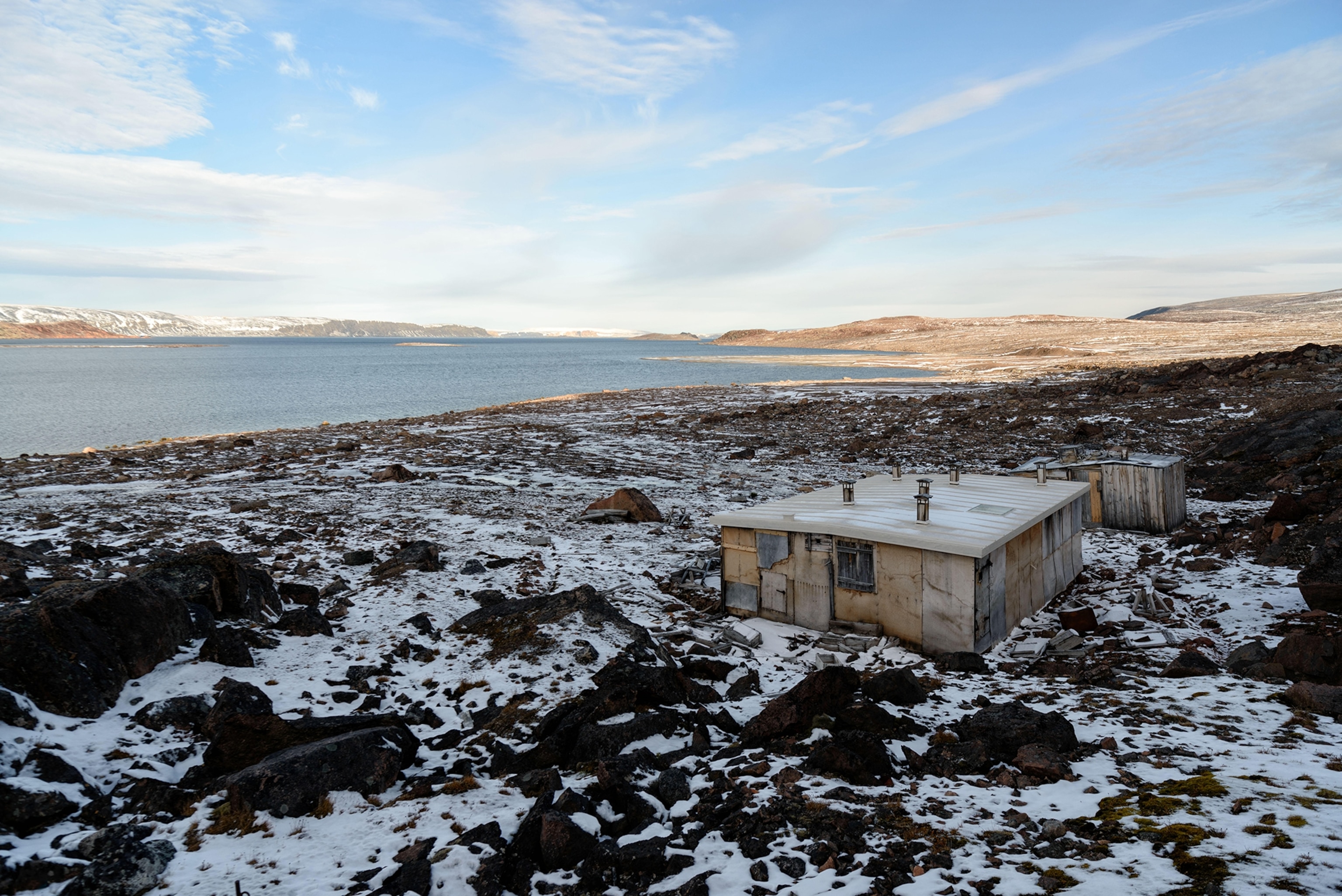 Rijpfjorden, Nordaustlandet, Svalbard, Norway. German meterological station of Operation Swashbuckler - Unternehmen Haudegen - during World War II