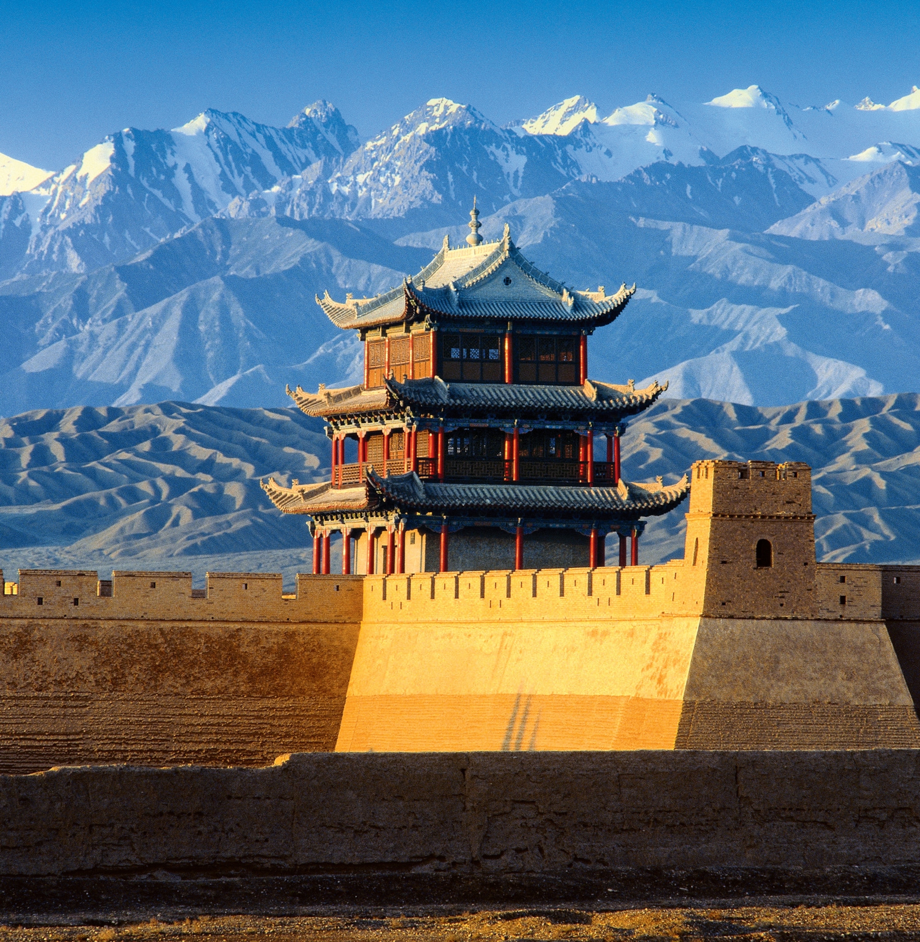 the first gate at the Great Wall of China’s western end