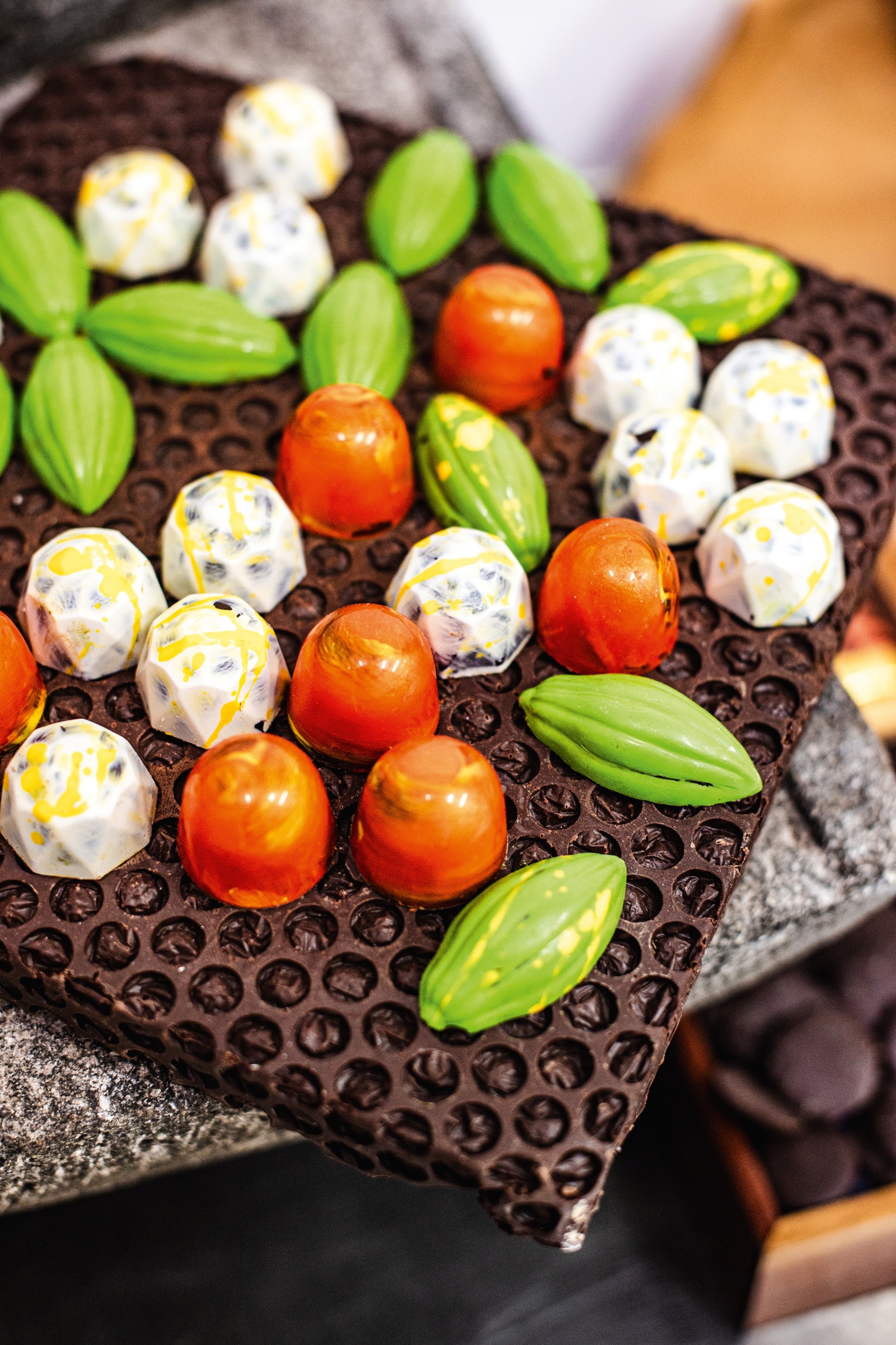 Plate of chocolates