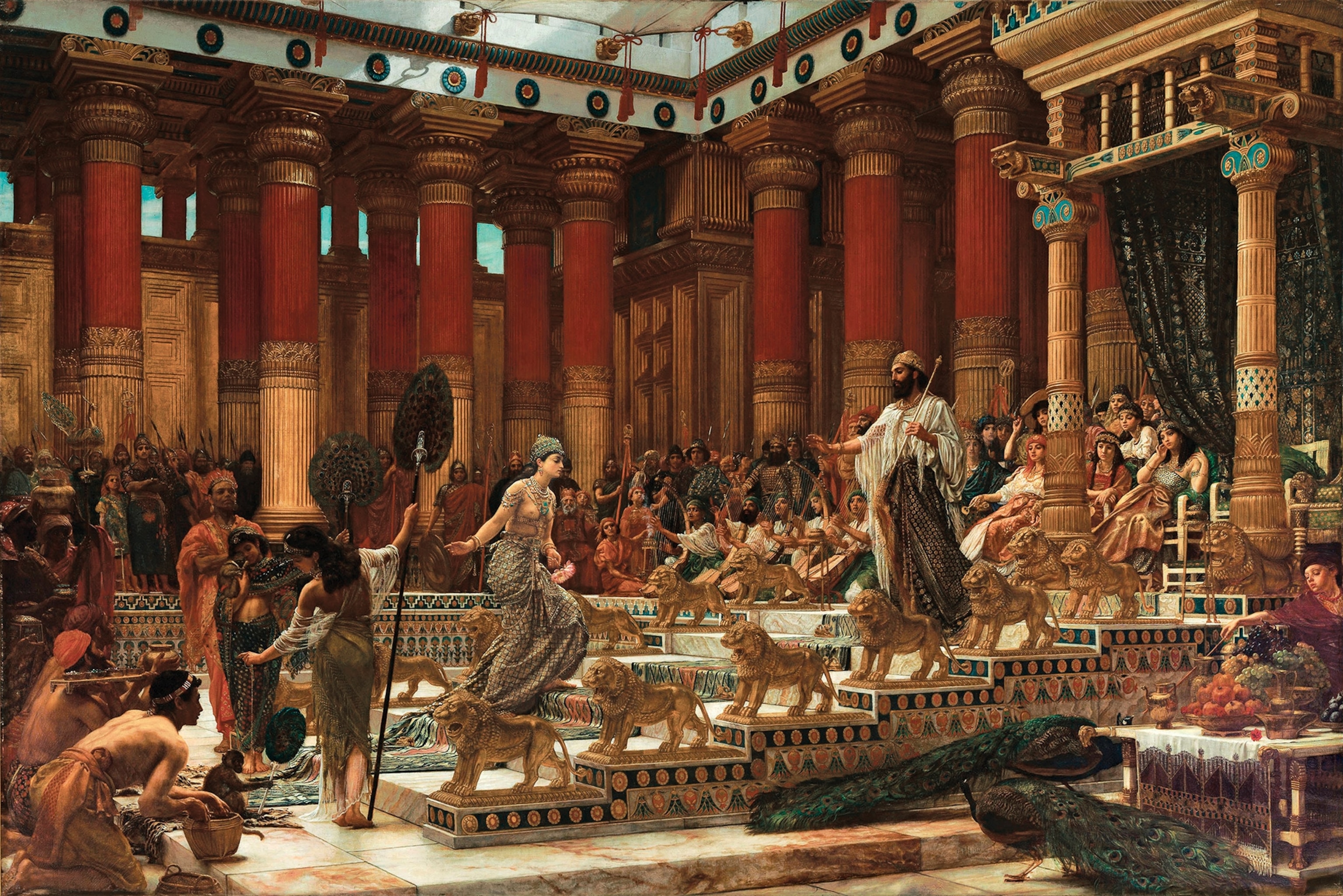 This 1890 painting in the Art Gallery of New South Wales shows the visit of the Queen of Sheba to King Solomon.