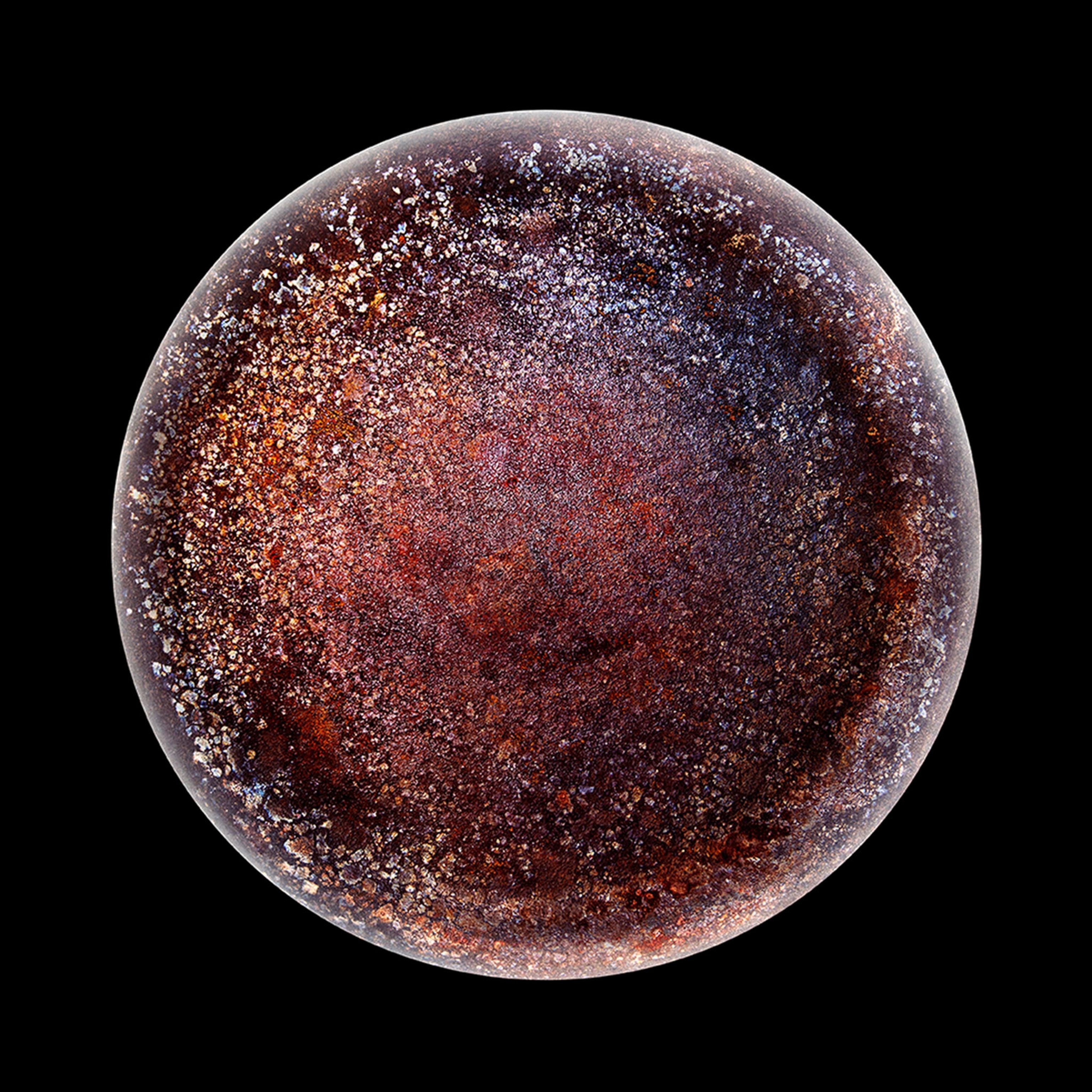 a colorful circle on a black background