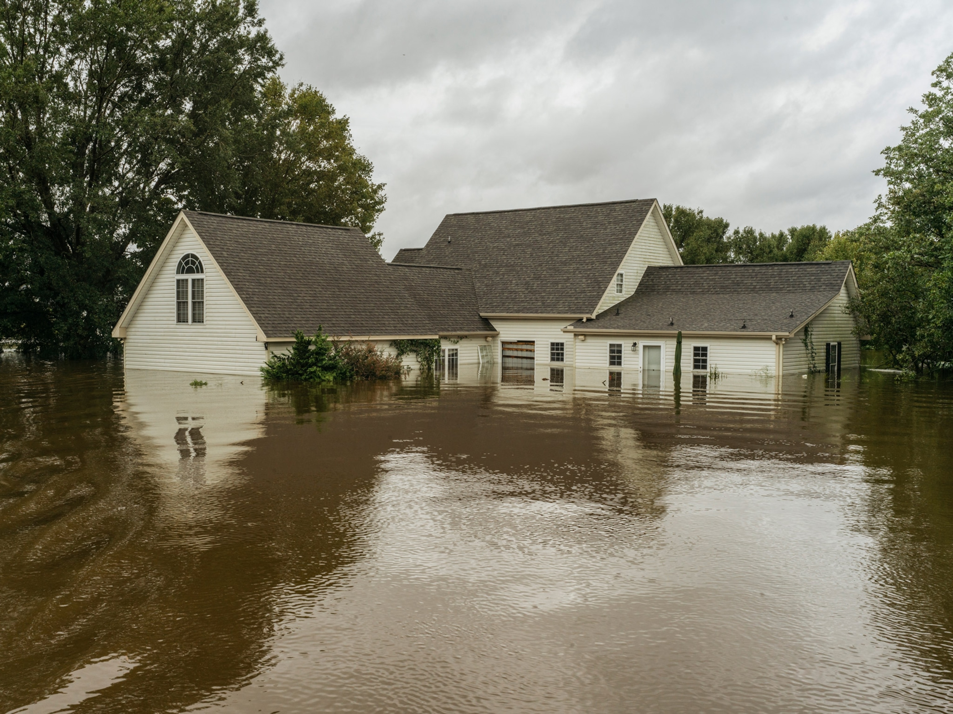 a home flooded by Thoroughfare Swamp in Goldsboro