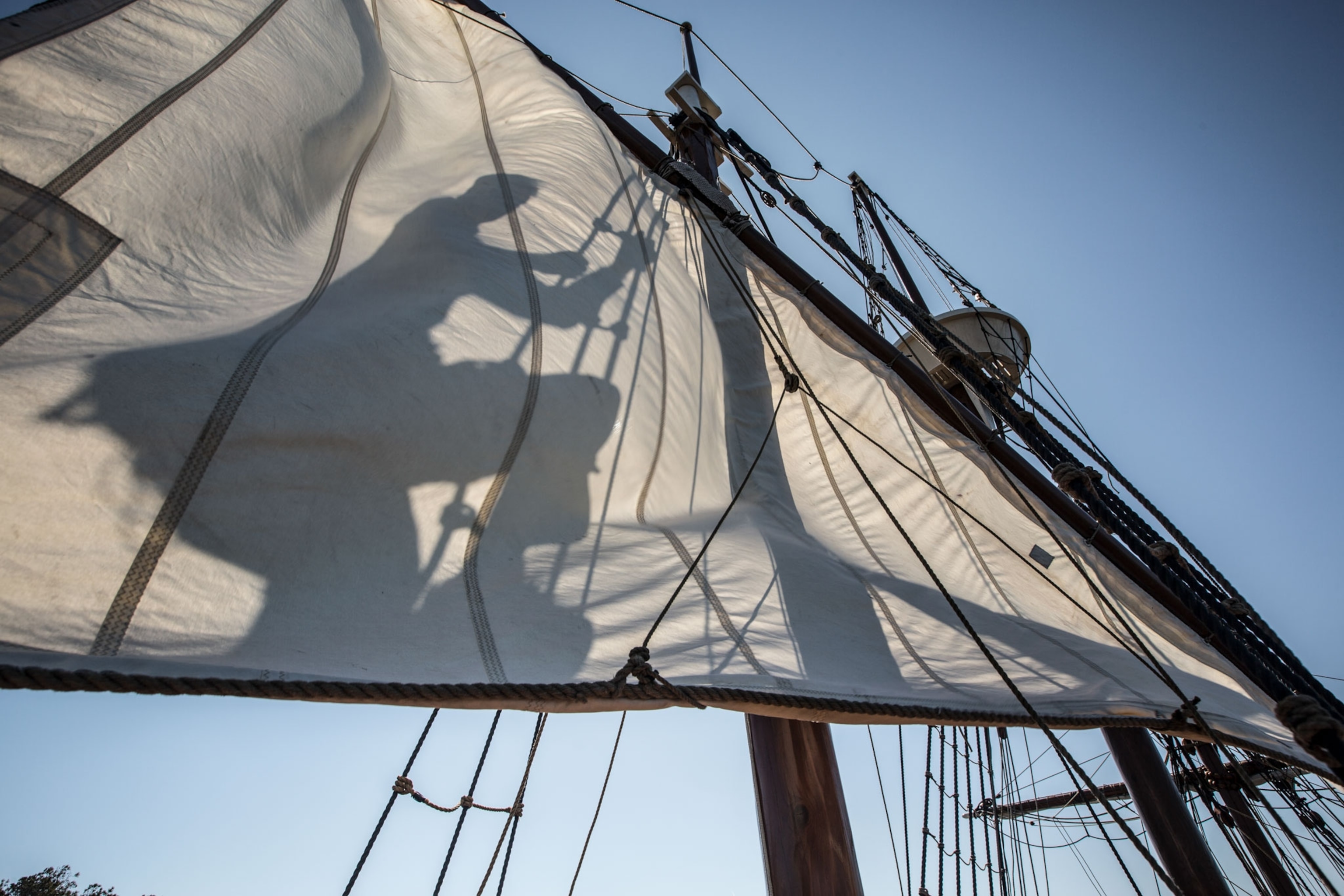 a person on a ship