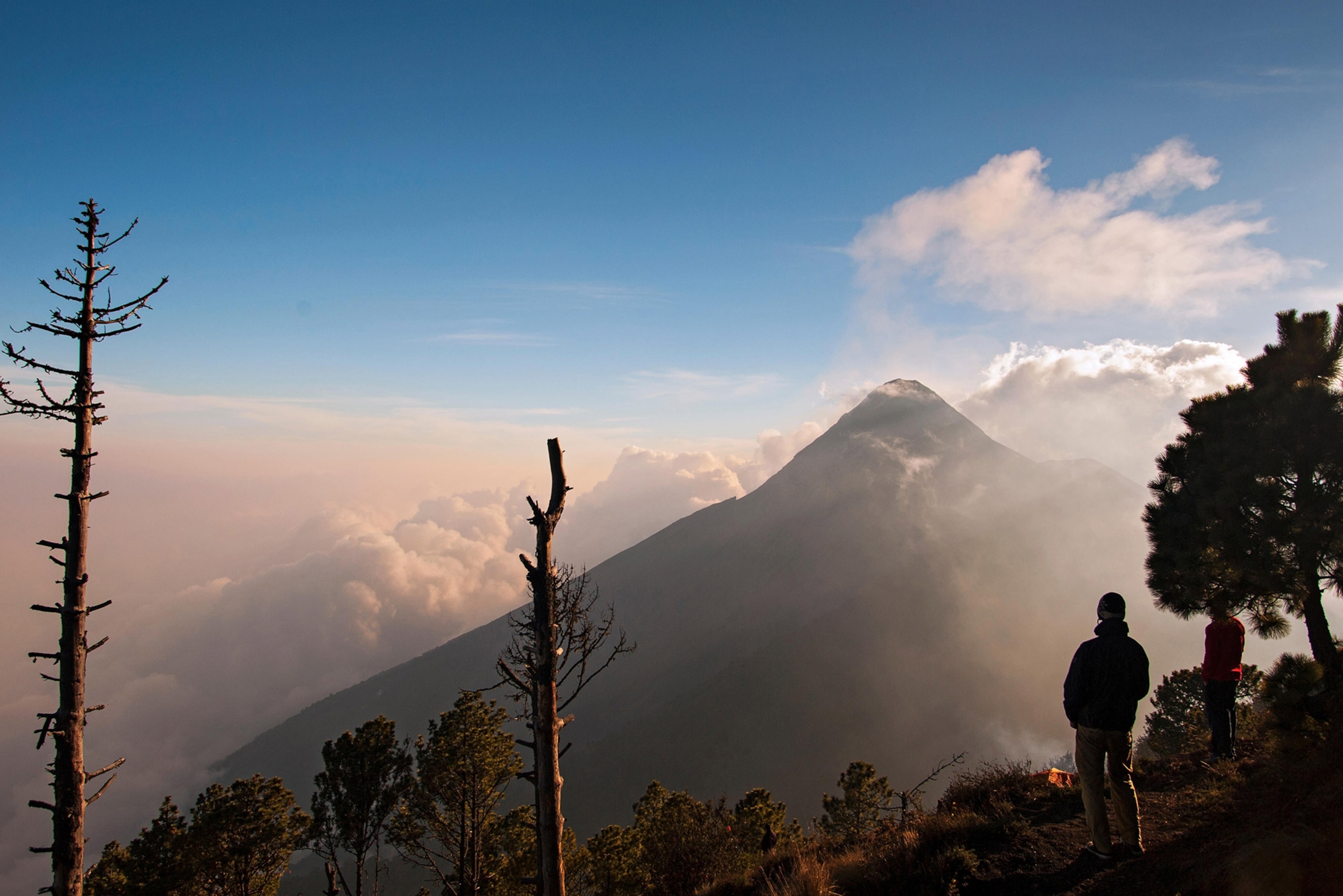 Volcan Fuego seen from Acatenango Volcano, Guatemala