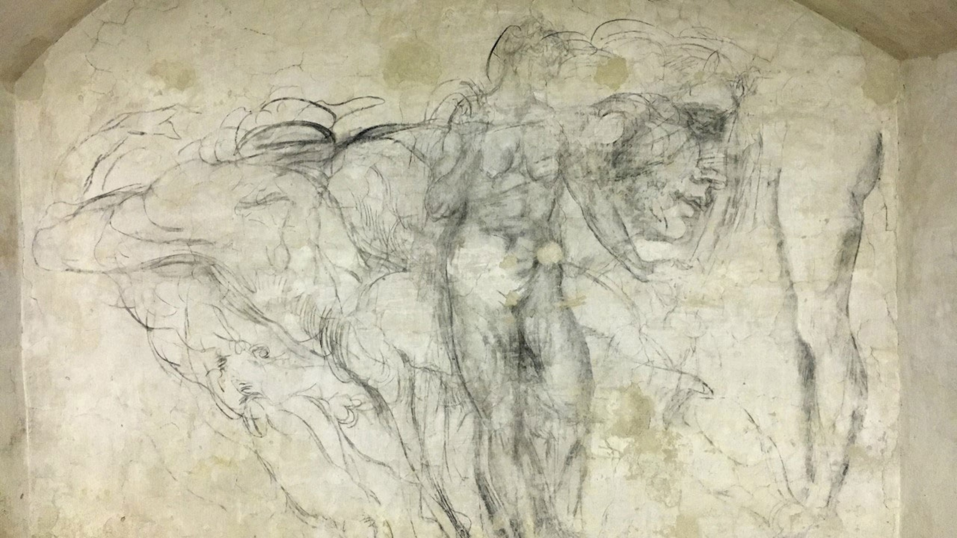 Michelangelo’s sketch of the back of a figure