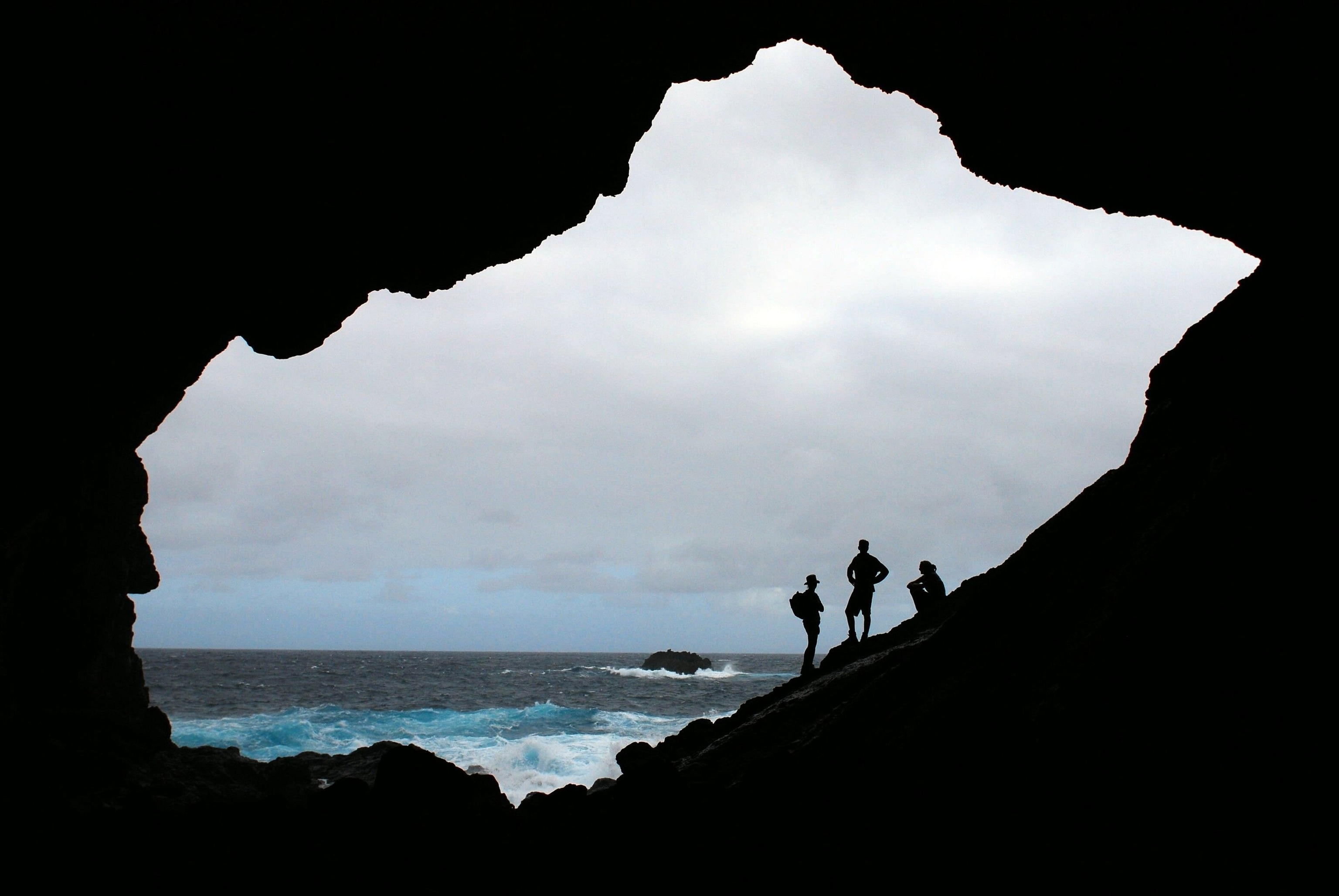 A cave at Potato Bay, located in the south of the island.