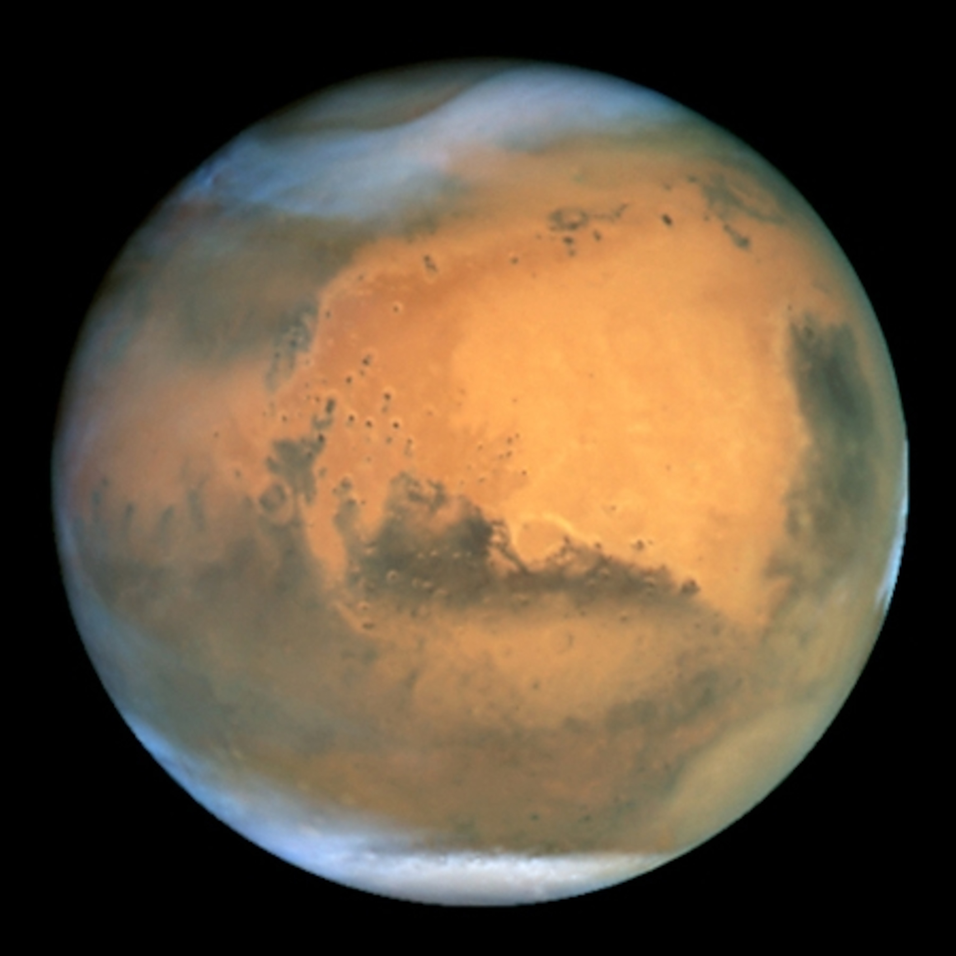 Mars as seen from the Hubble Telescope
