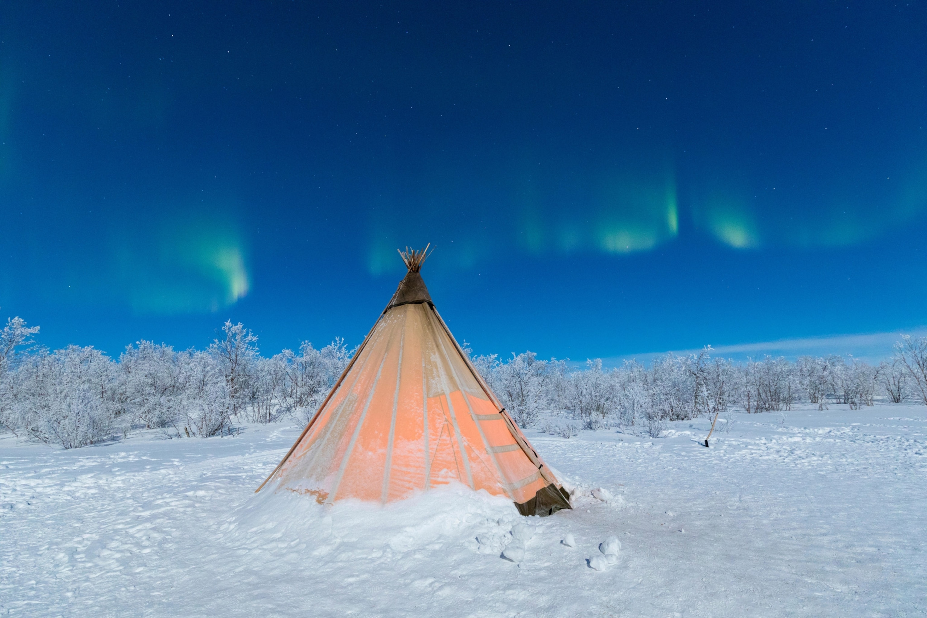 Tent sits
