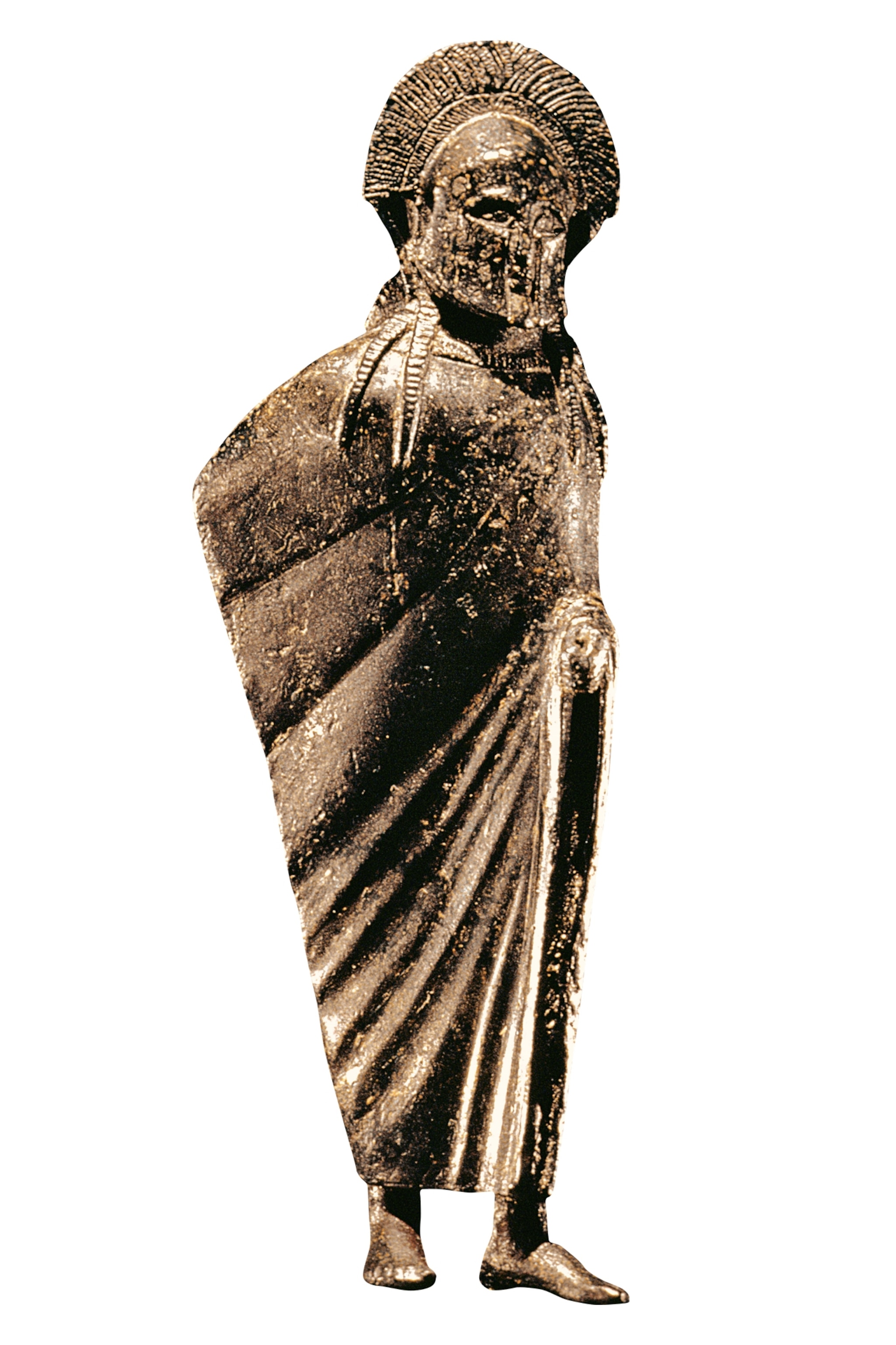 a statue depicting a Spartan hoplite