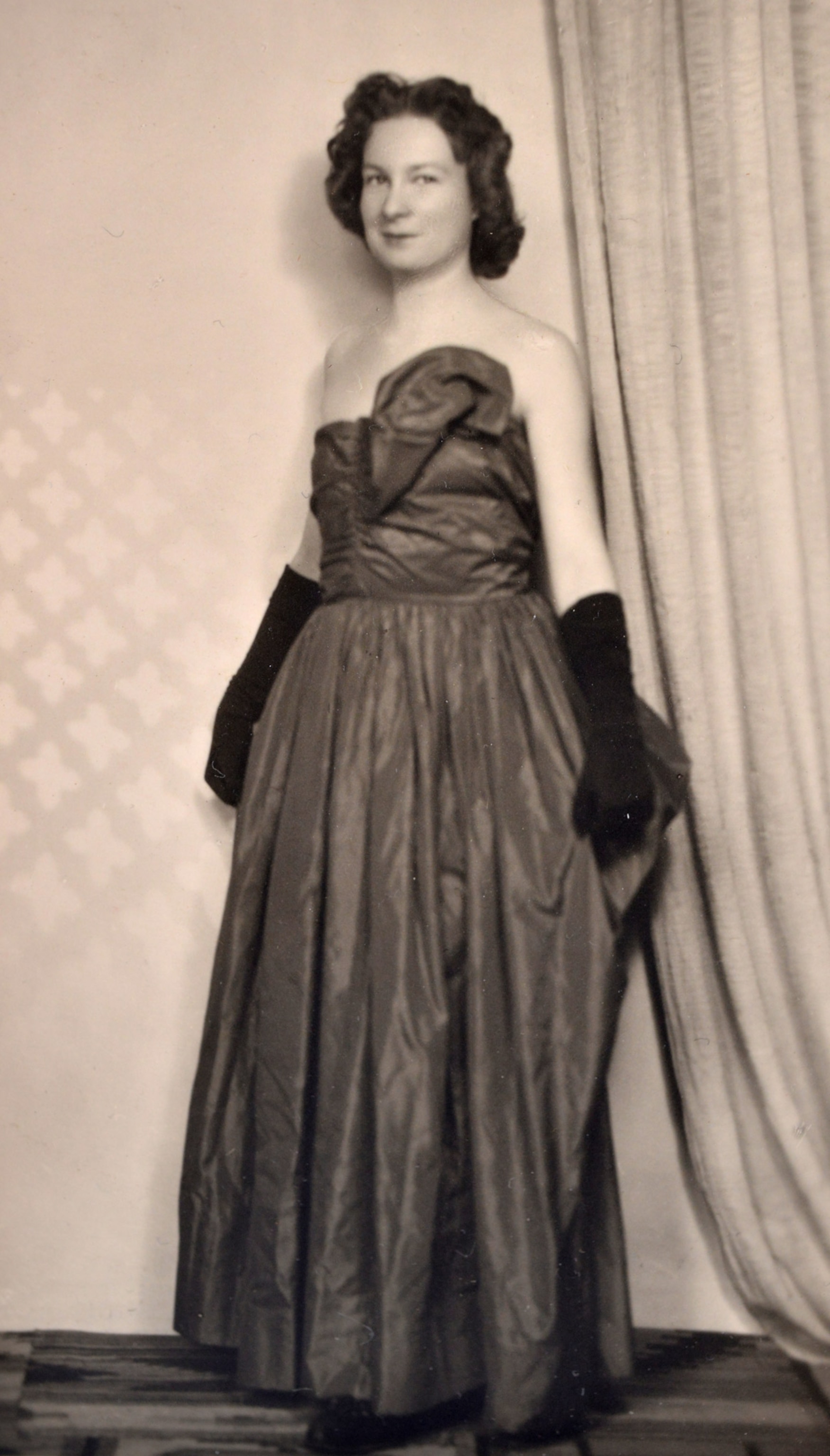 a woman in a ball gown