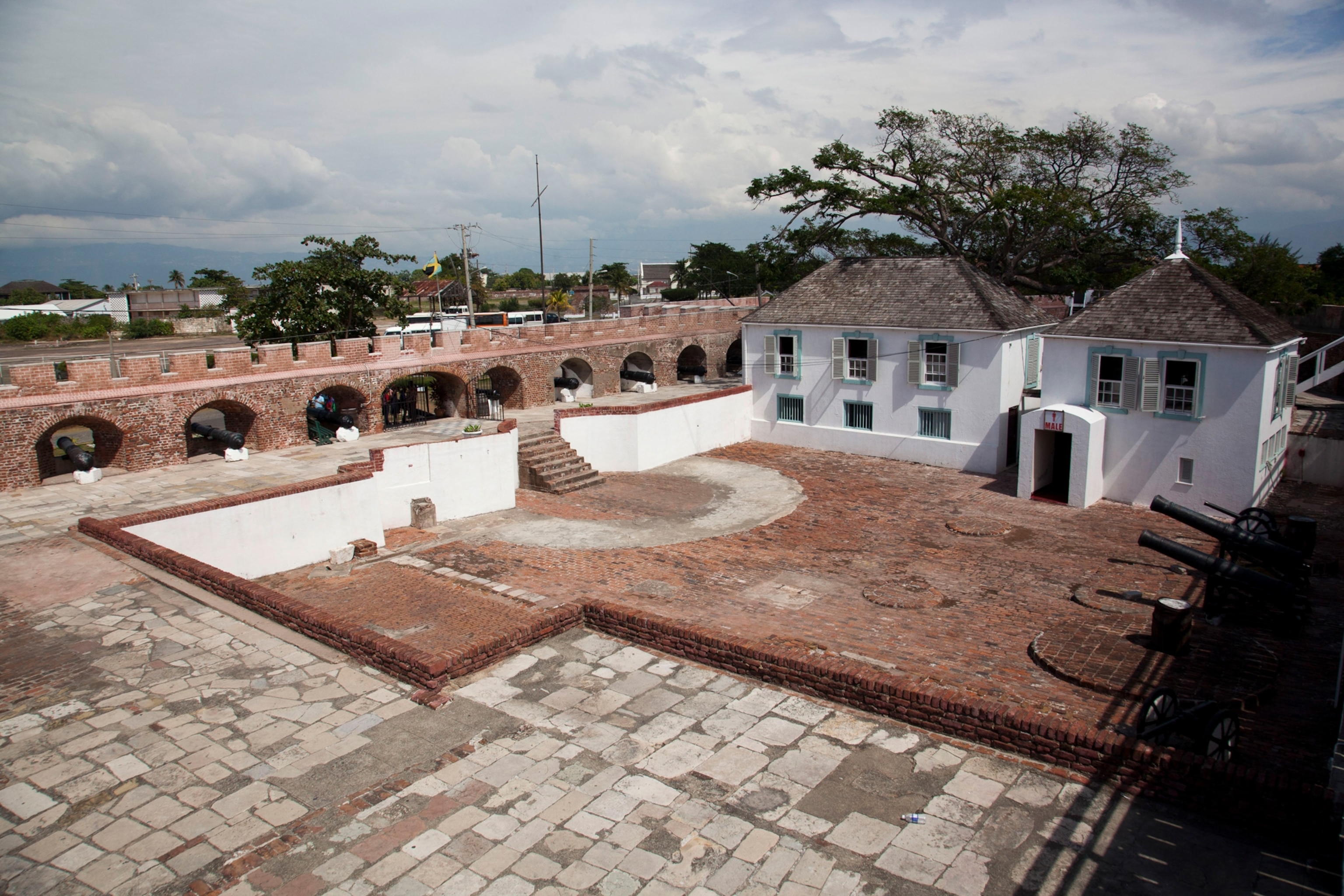 Photo of old fort with red bricks