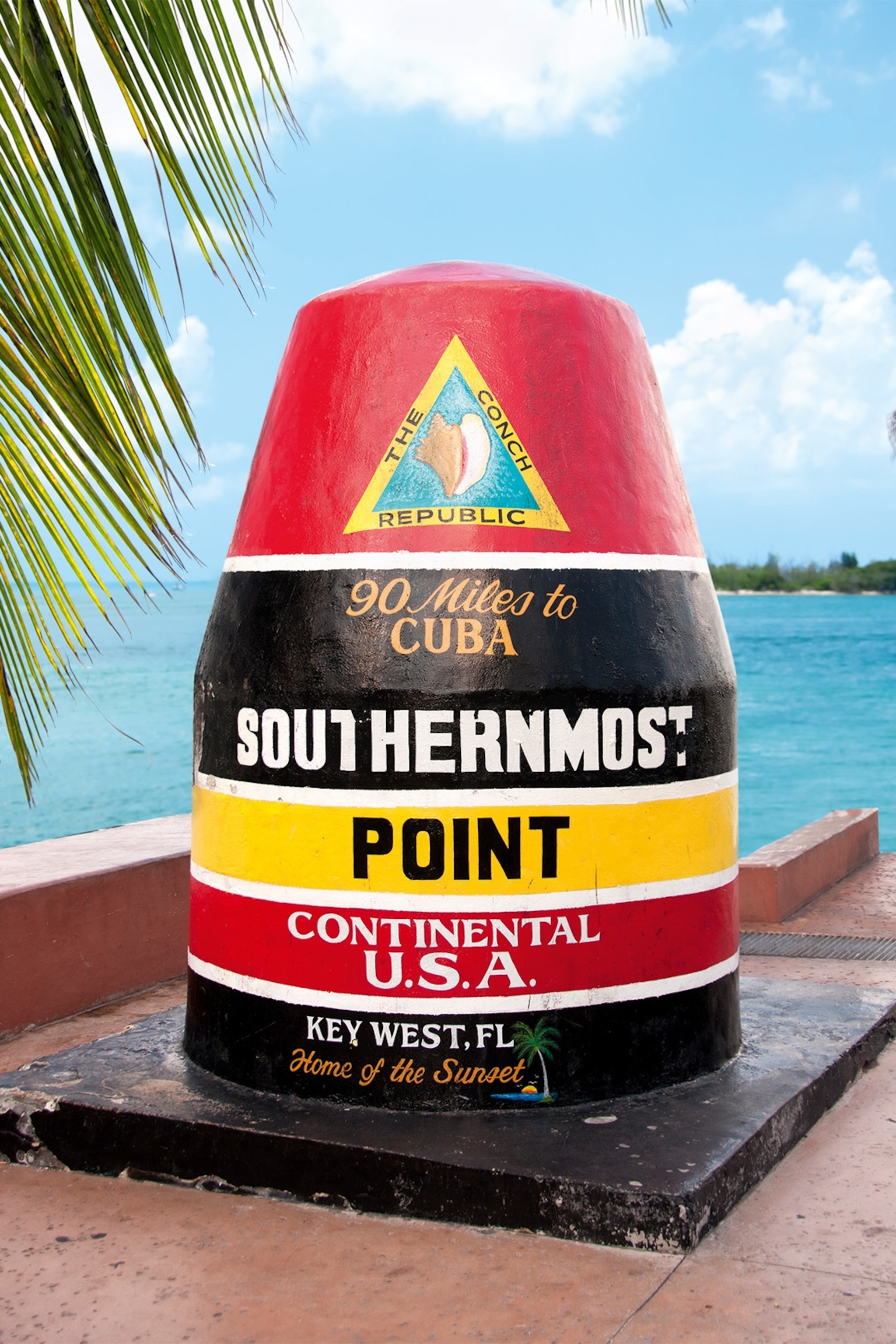 Southernmost Point Buoy was erected in 1983 in Key West.