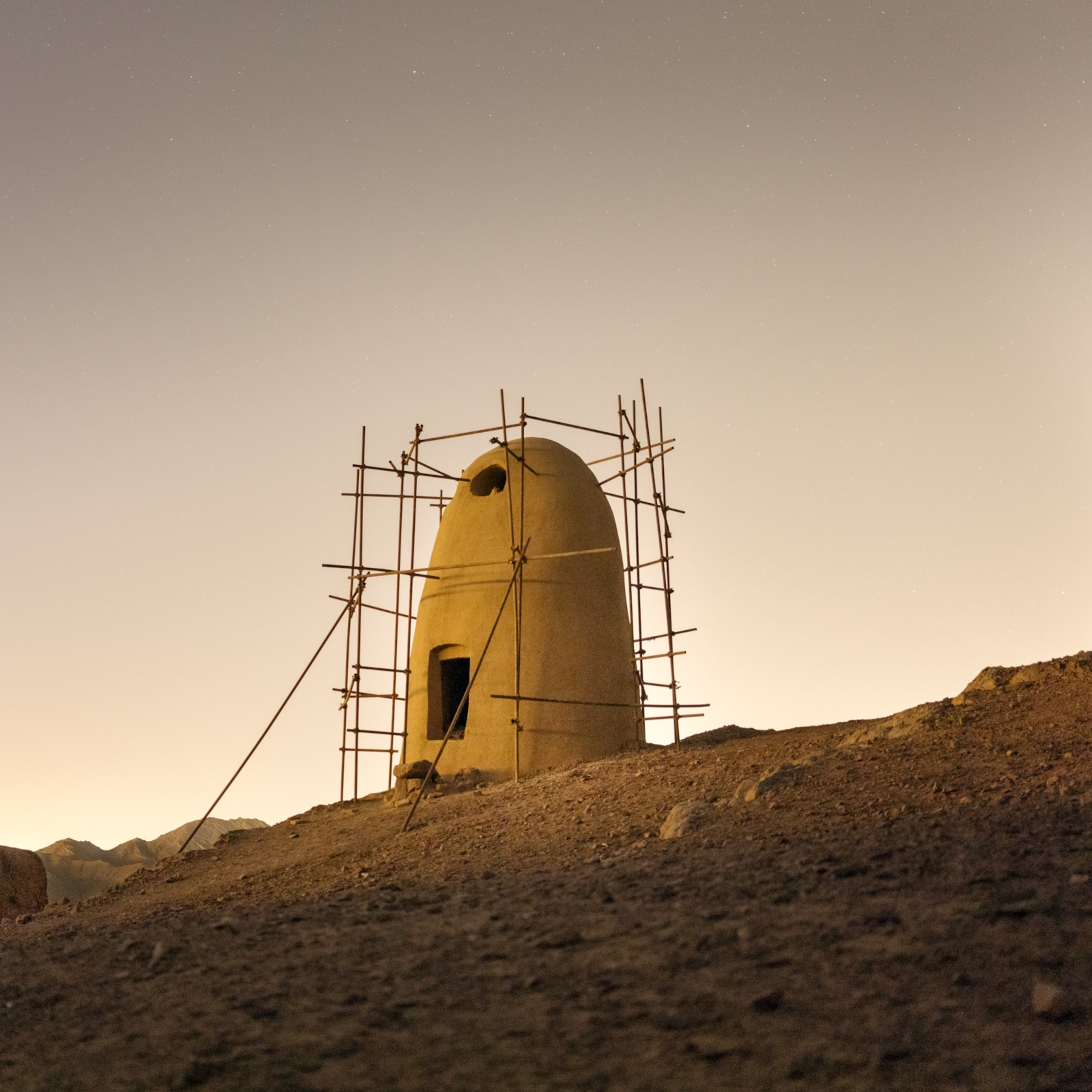 The Tower of Silence, as seen at night