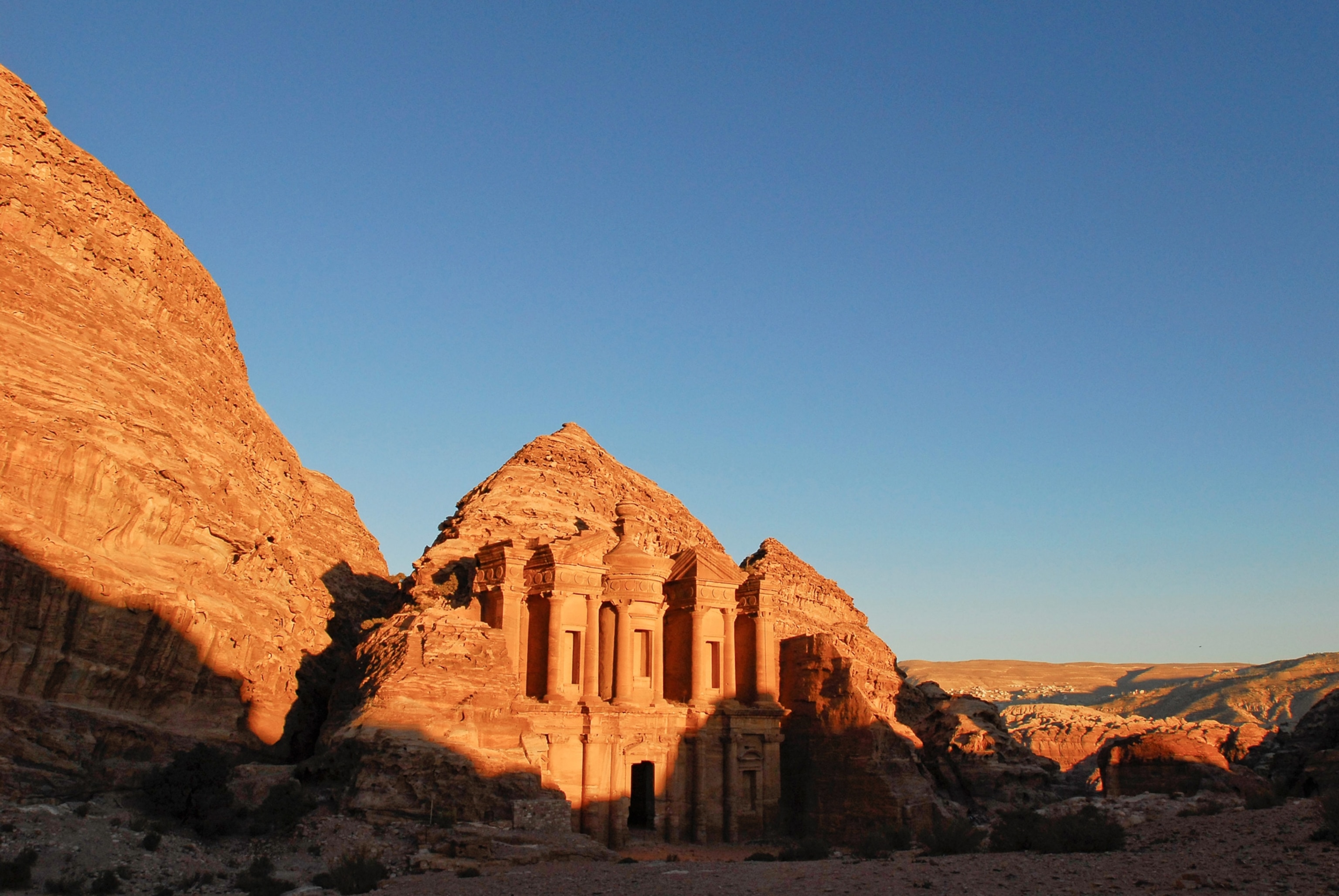 the Monastery from the top of Petra.