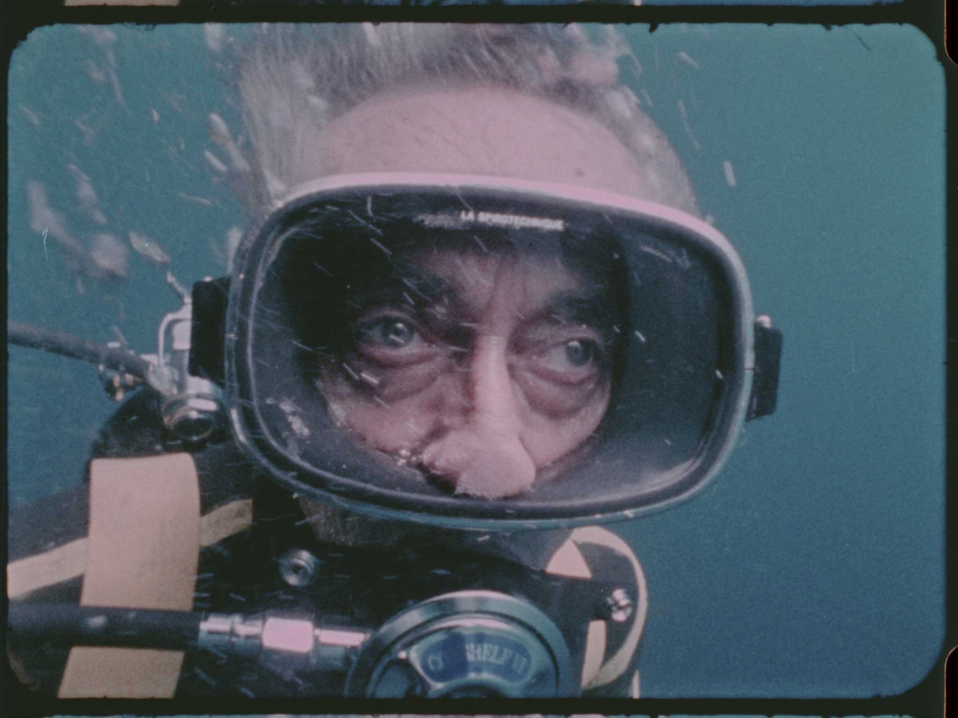 photo of diver with mask