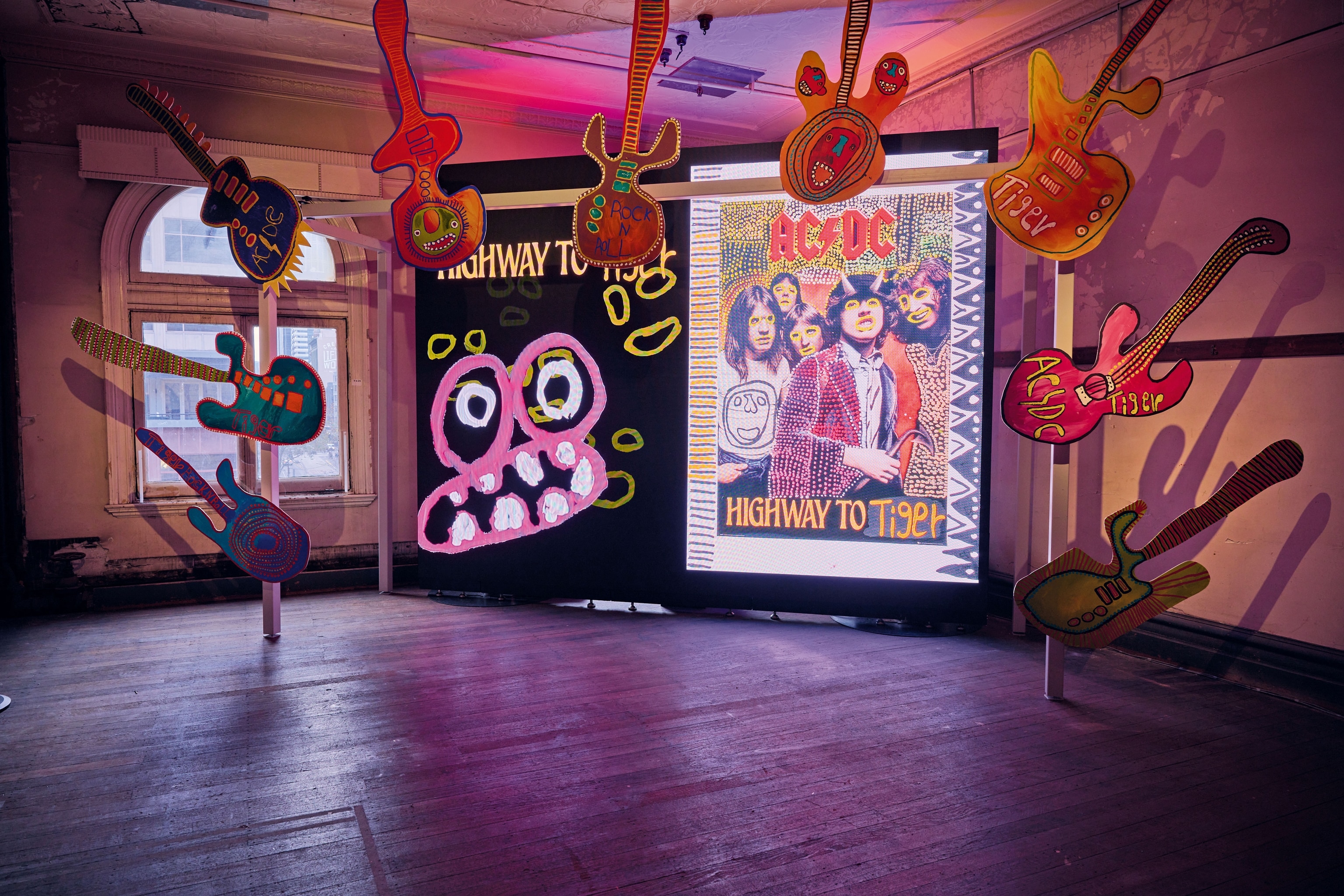 art exhibition, featuring cut outs