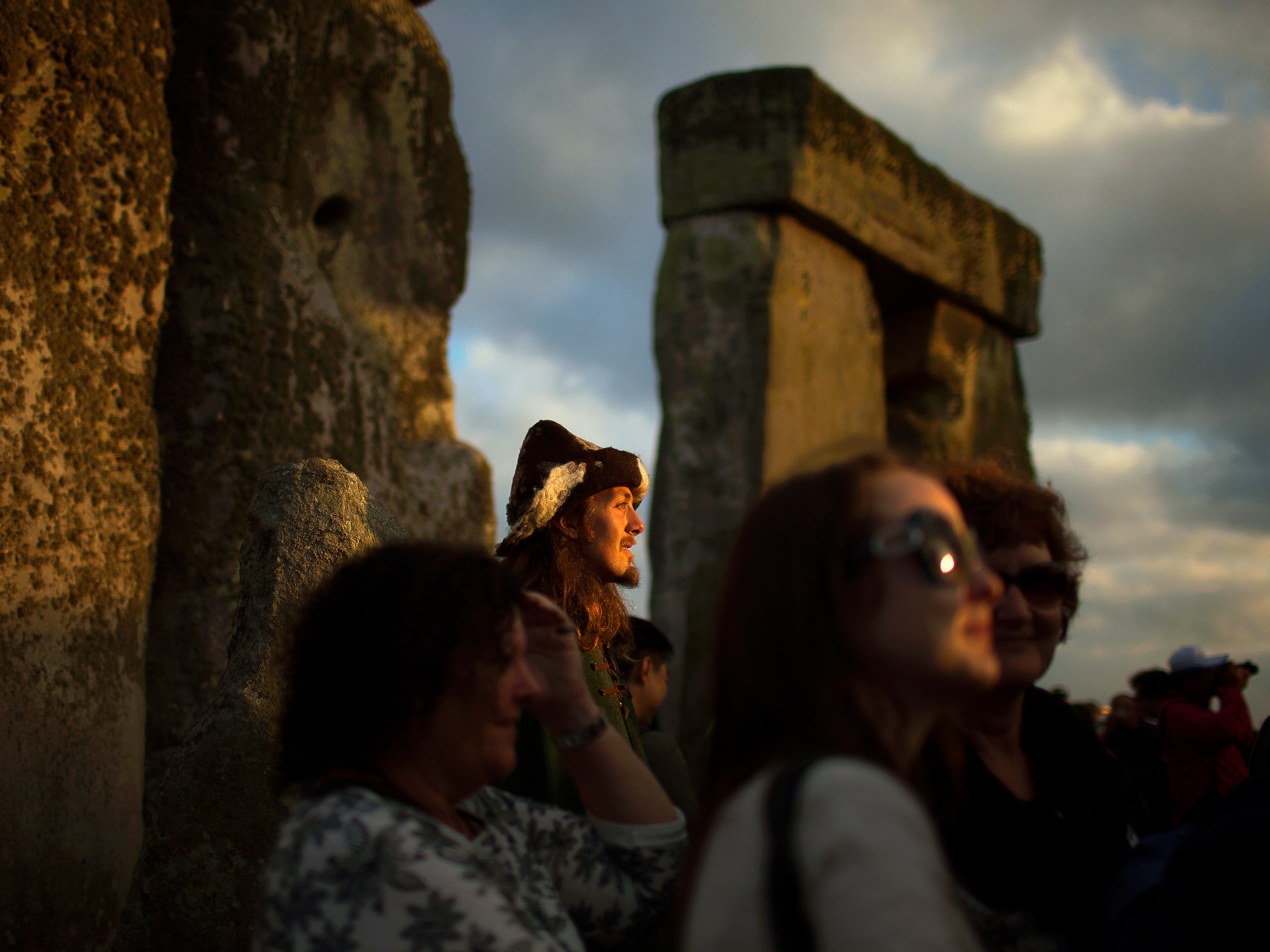 people gathered to celebrate the eve of the summer solstice on June 20, 2013