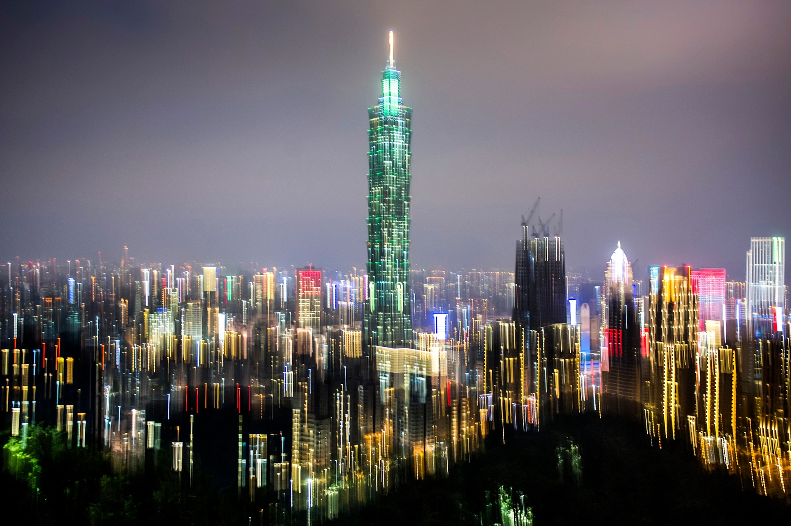 the Taipei at night