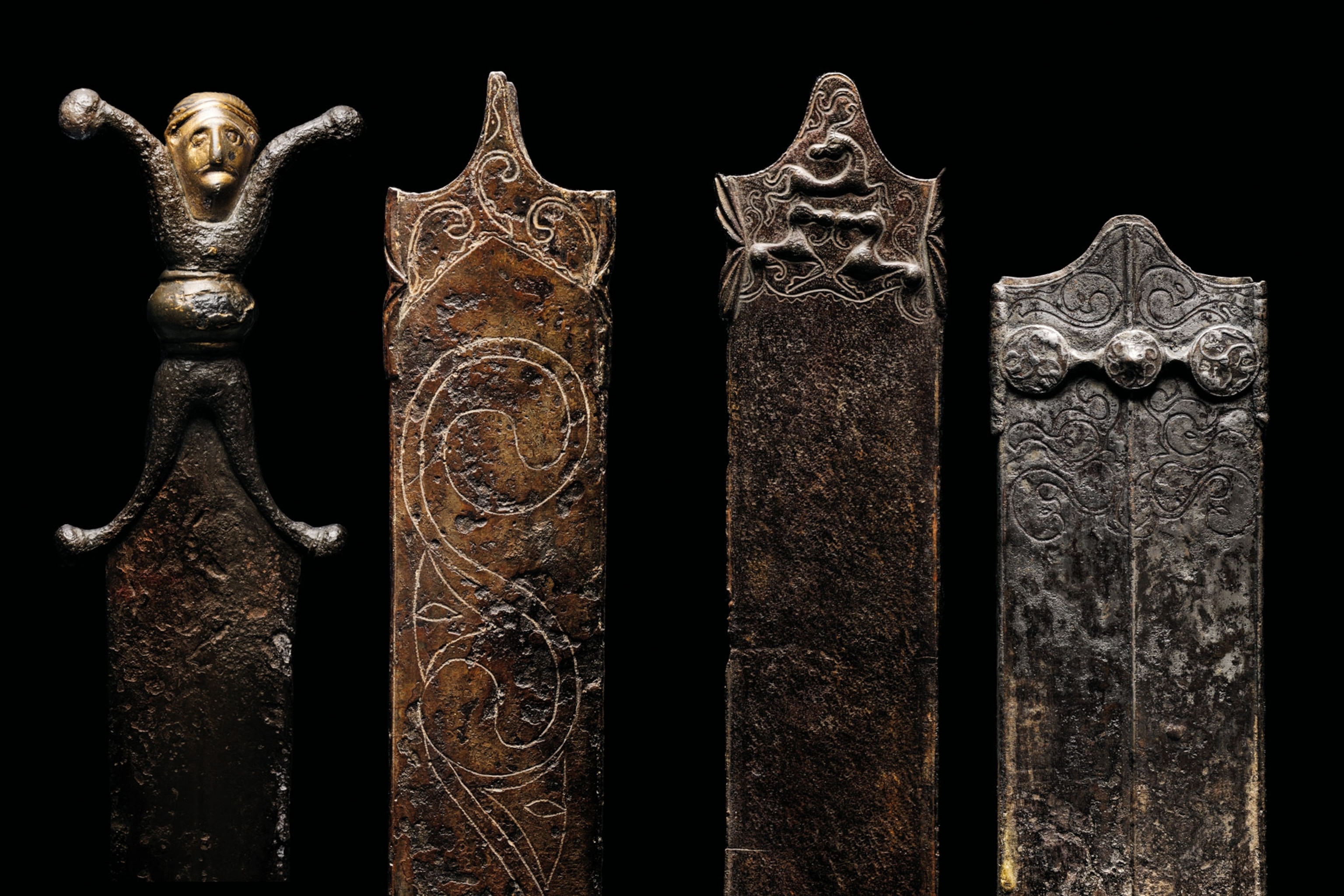 Four ornate swords