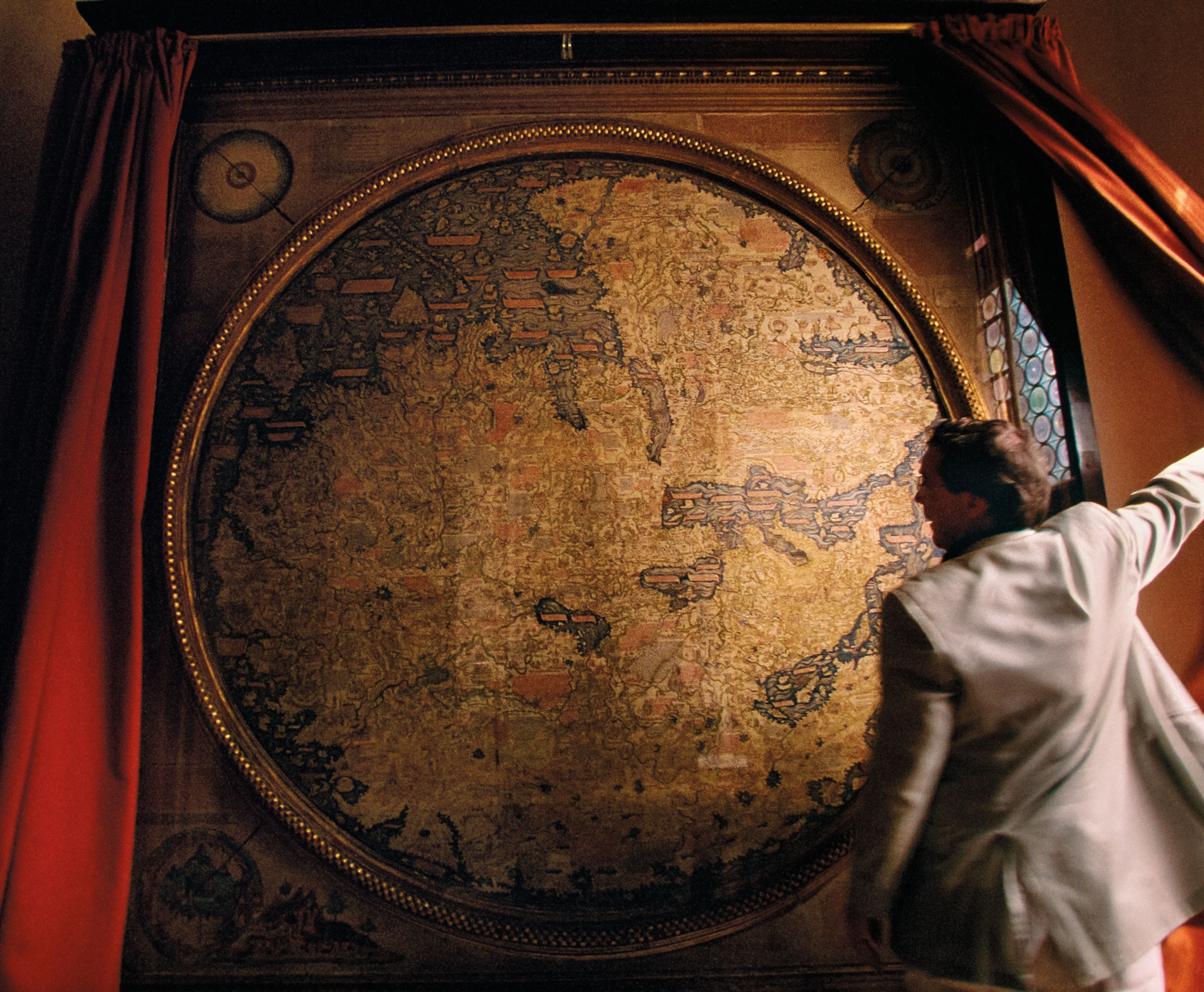 a map of the world created using information given by Marco Polo in his Travels