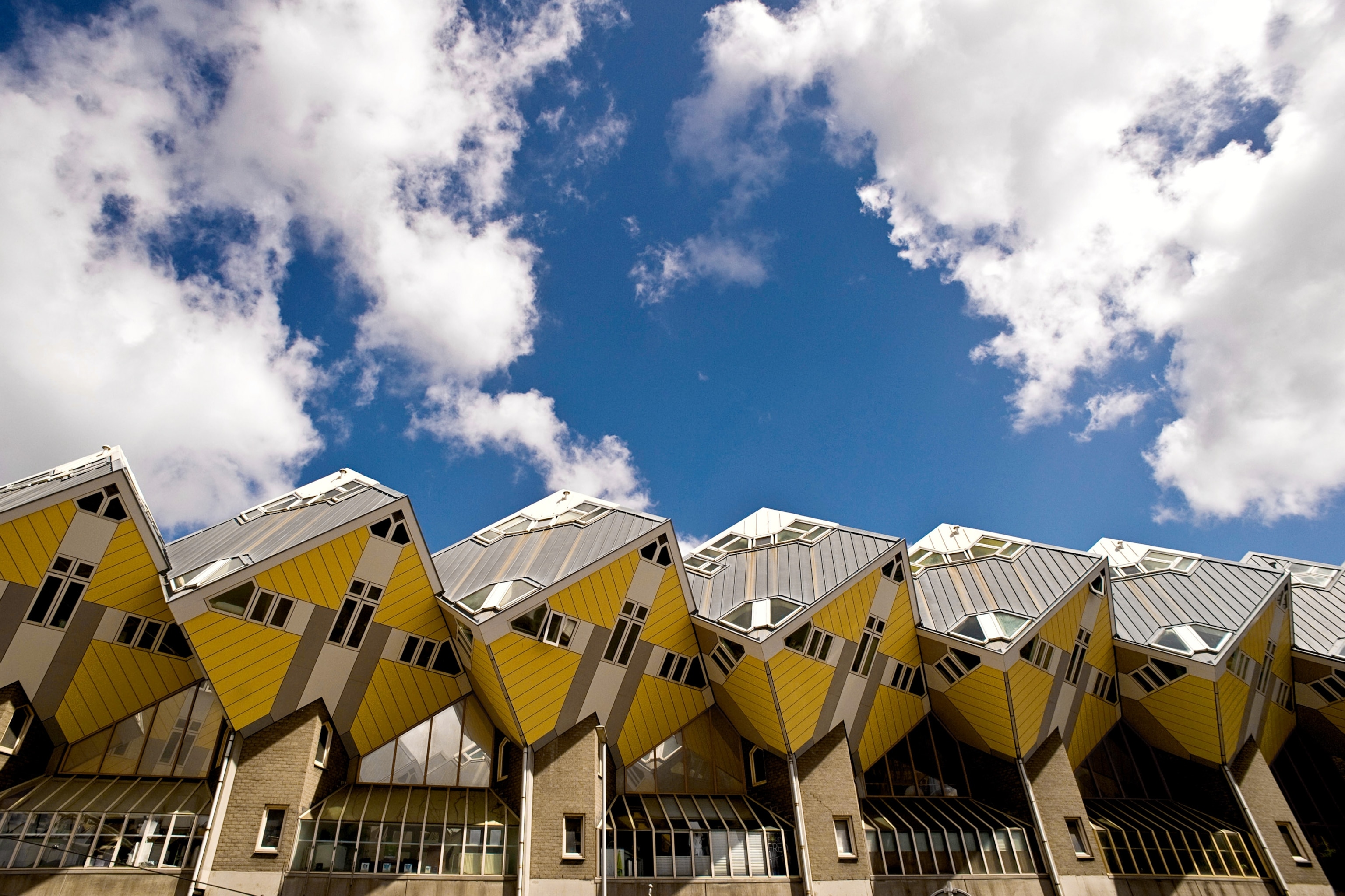 yellow cube houses in Rotterdam, The Netherlands