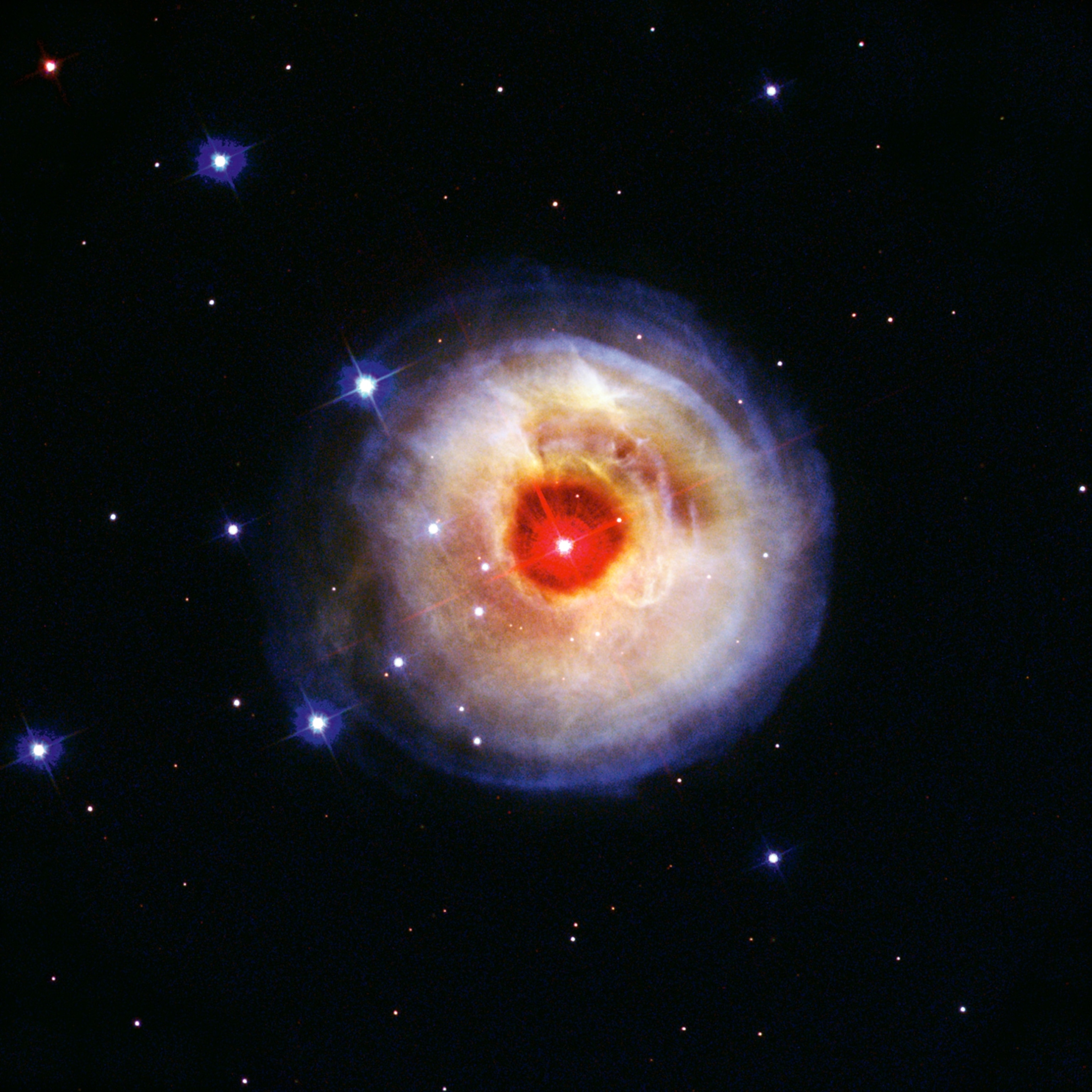 dust expanding around a star