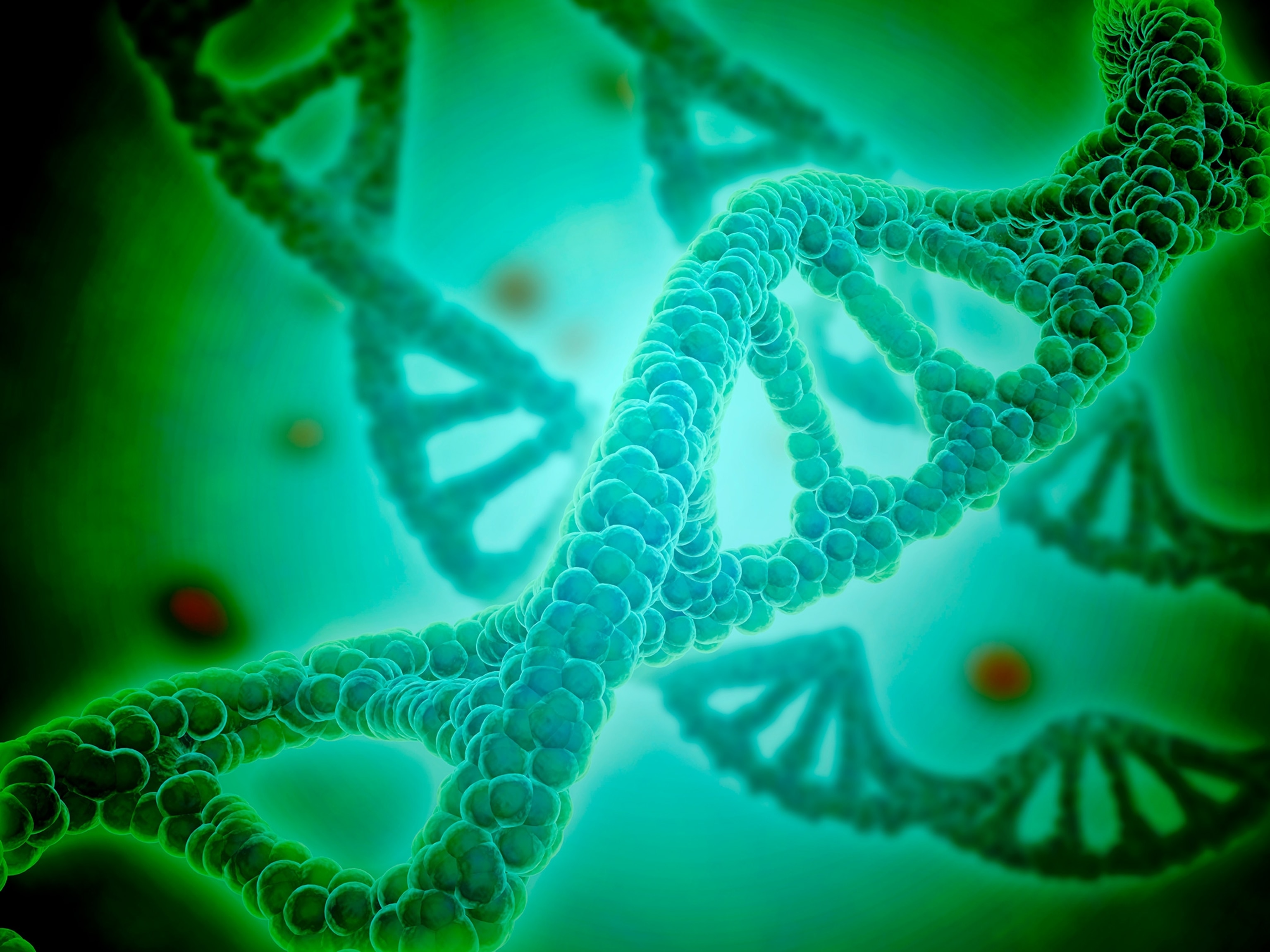 an illustration of a microscopic view of DNA.