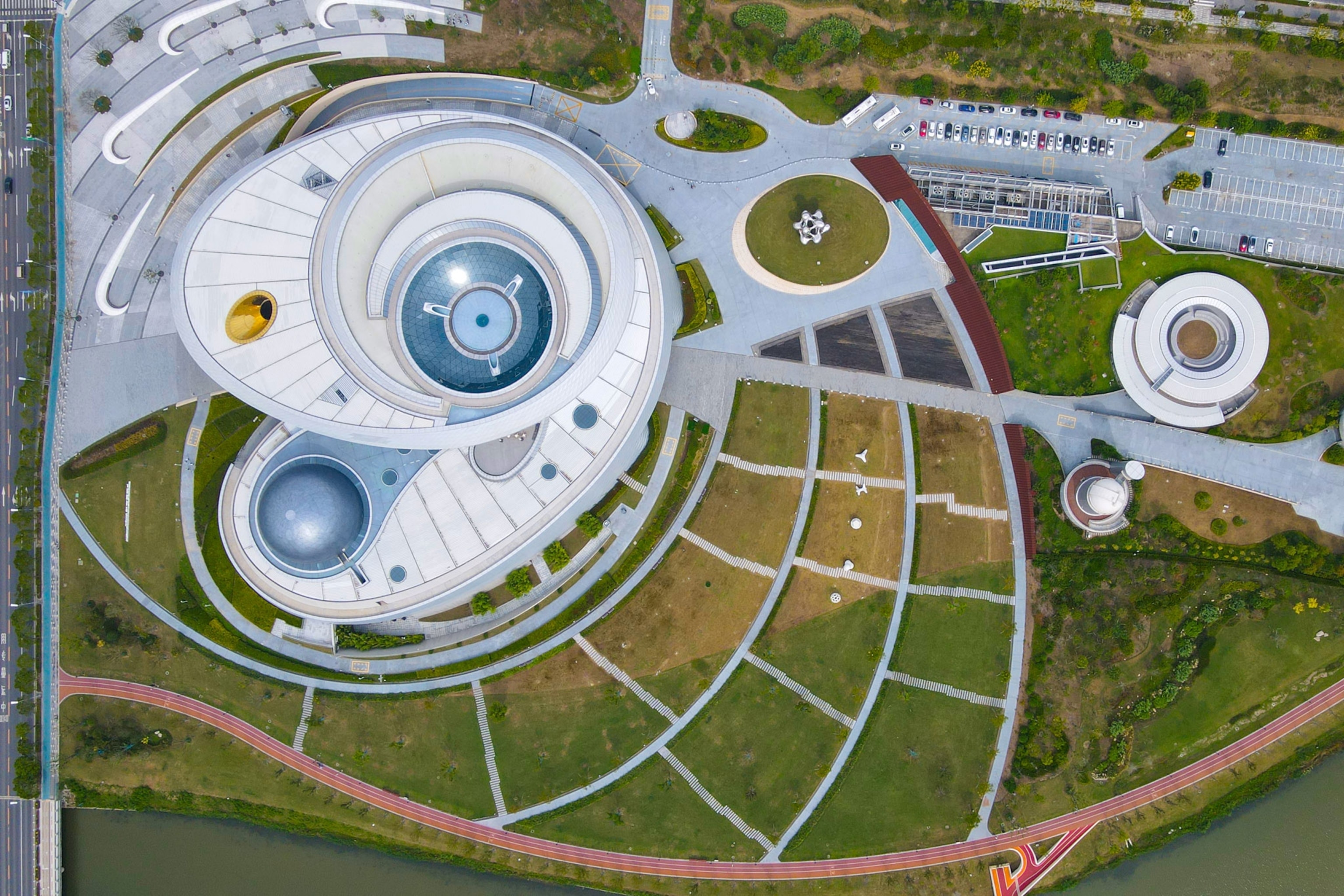 aerial photo shows the Shanghai Astronomy Museum