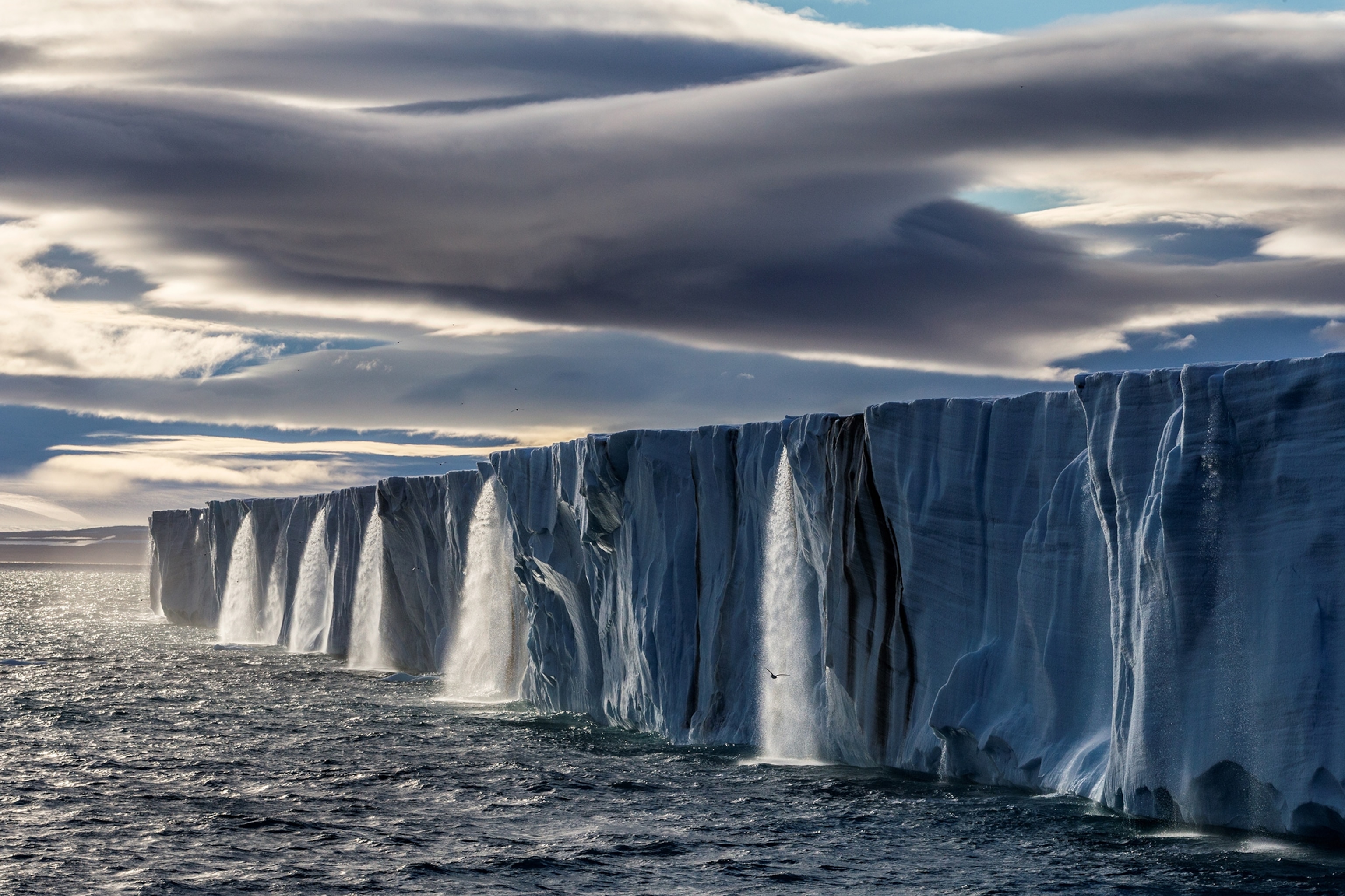 meltwater from ice cap on norway