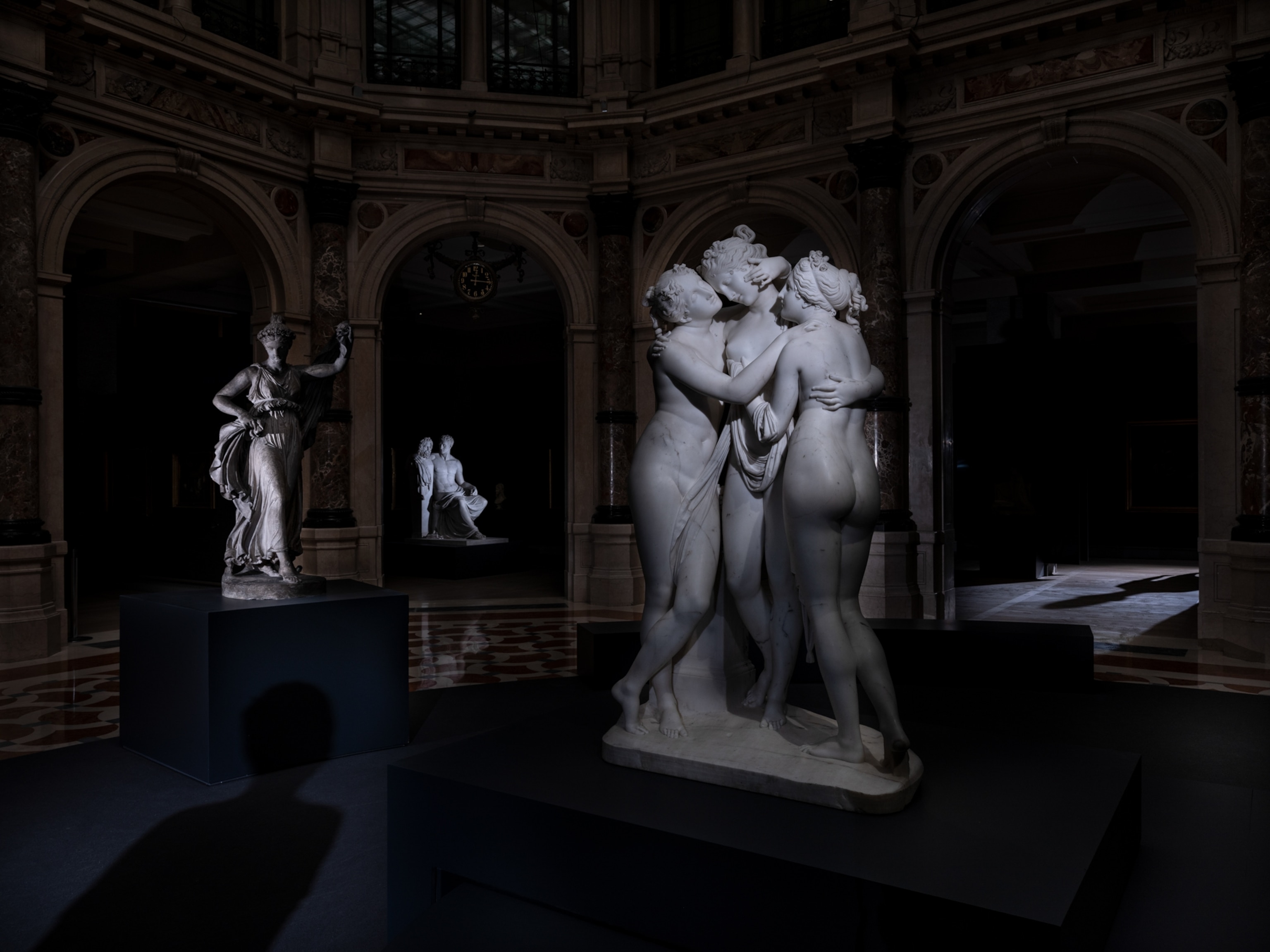 an empty museum in Milan, Italy