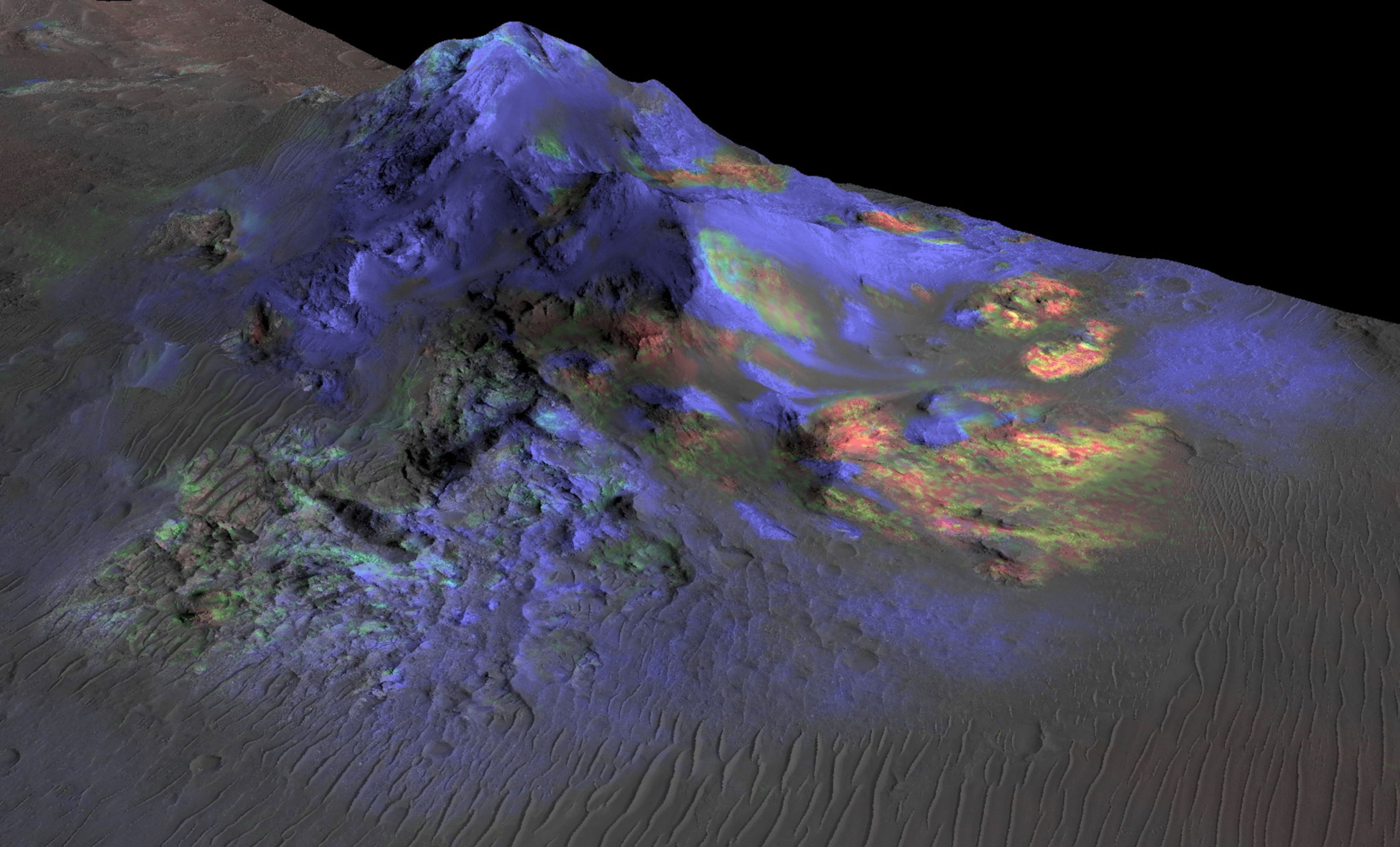 the Alga Crater on Mars
