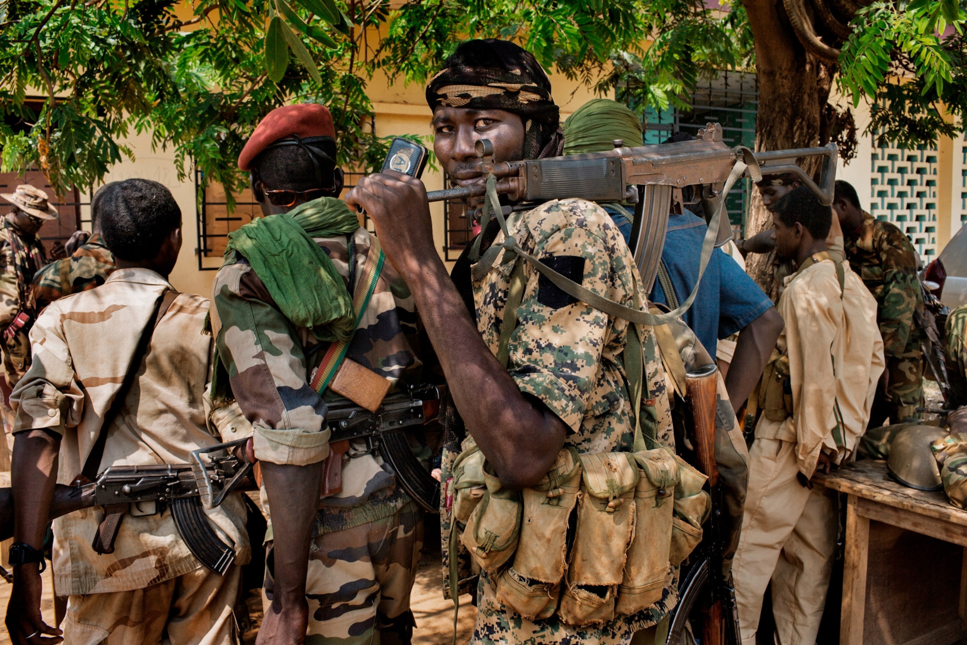 a soldier from the rebel group that calls themselves the Seleke