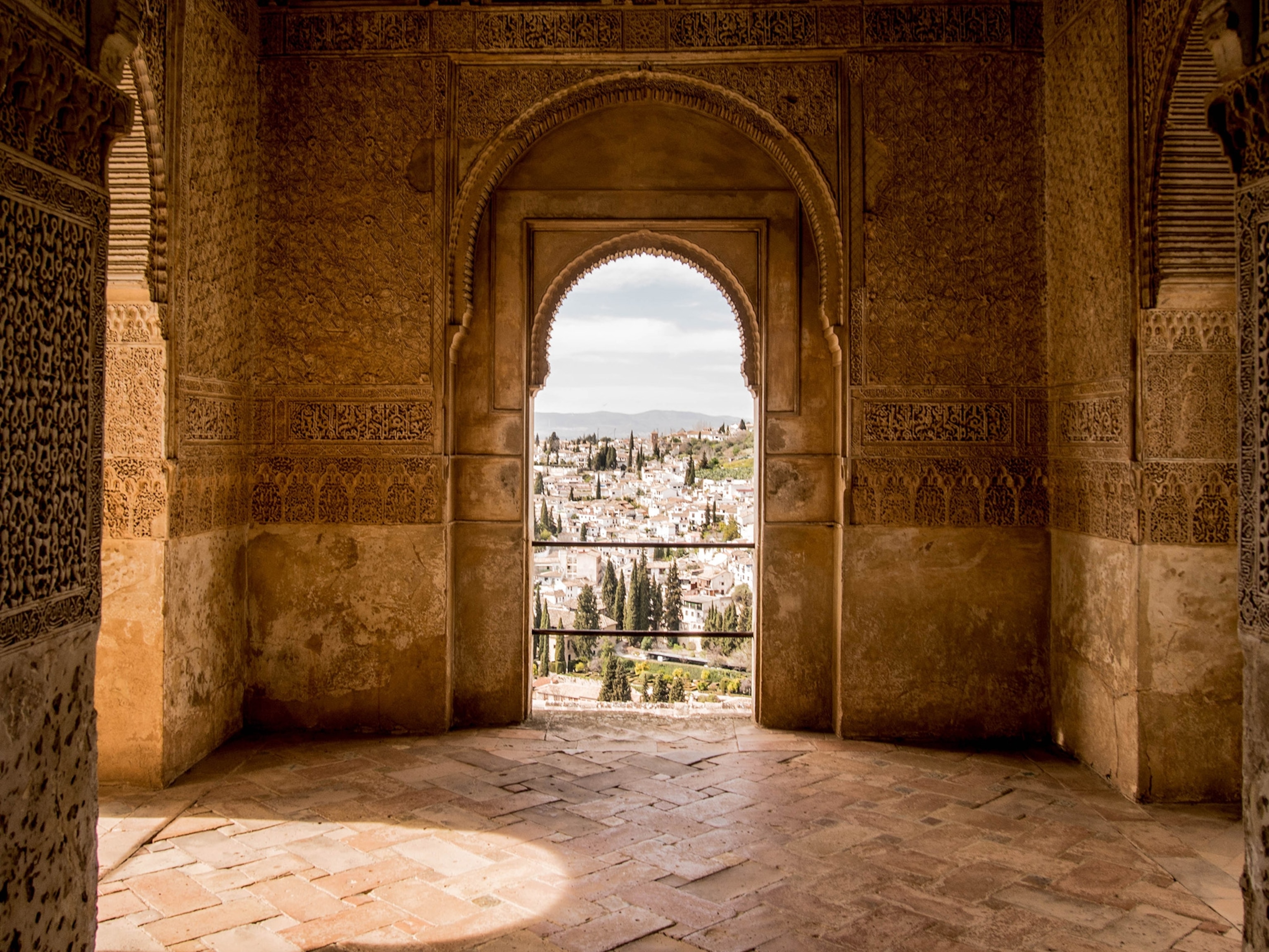 The Alhambra Palace and fortress complex in Granada, Andalusia, Spain