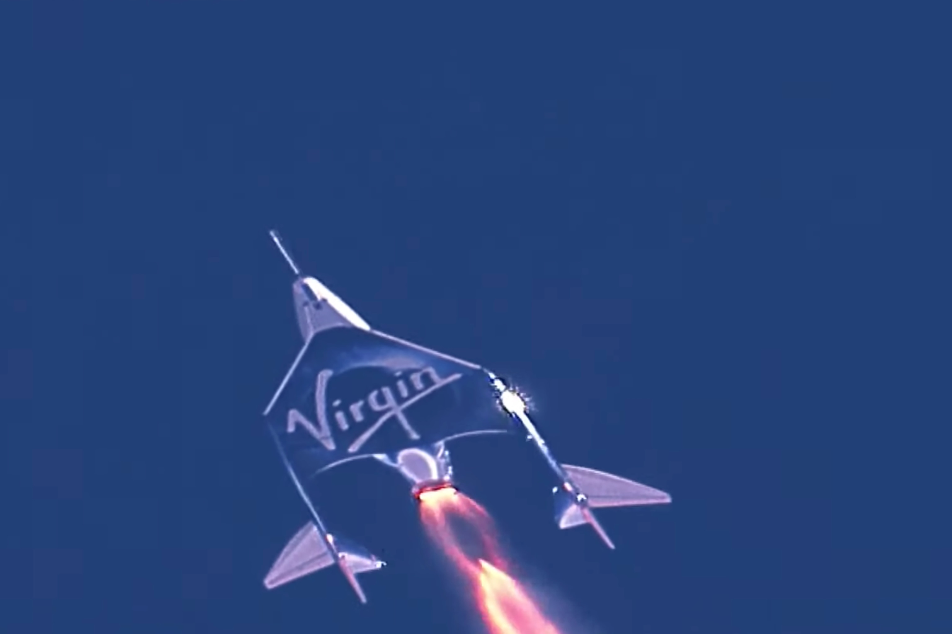 Virgin Galactic's rocket VSS Unity heads to space.