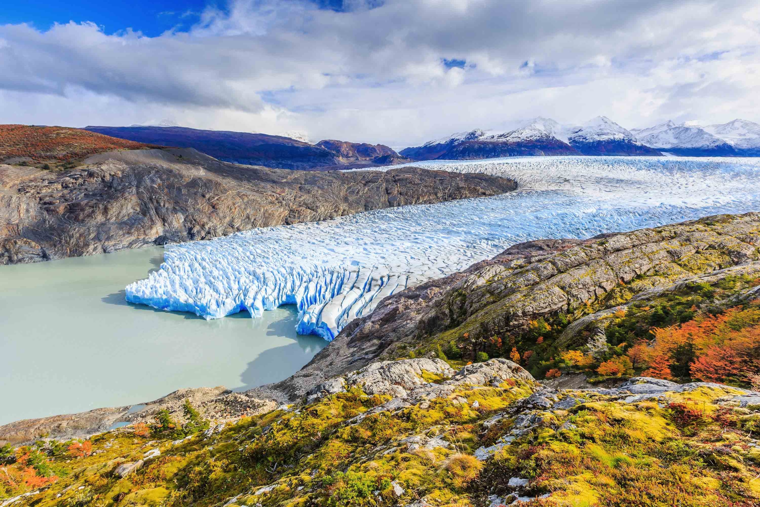 Grey glacier in Torres Del Paine National Park, Chile