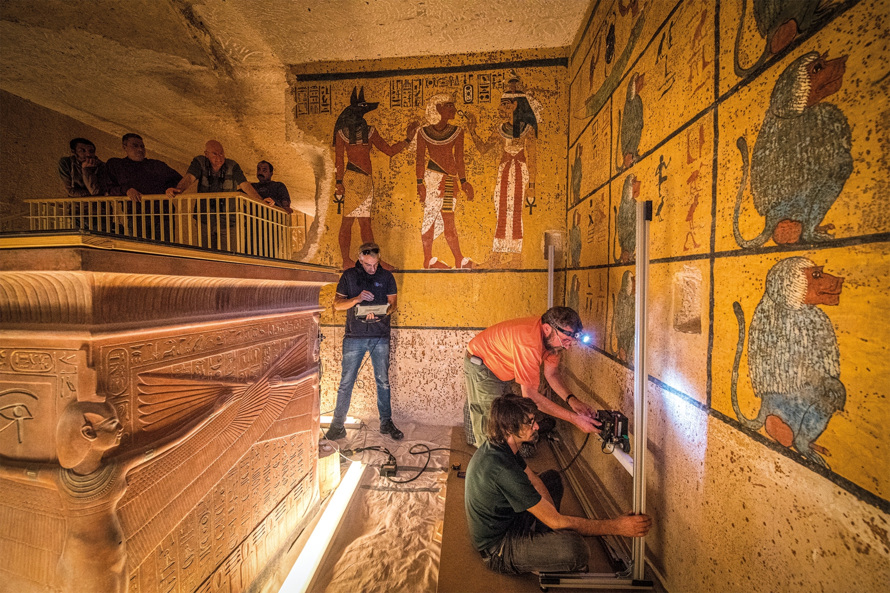 In February 2018 research teams used ground-penetrating radar to scan King Tut’s burial chamber in the hopes of finding Nefertiti’s tomb behind the brightly painted walls. The results indicated that her final resting place is not there.
