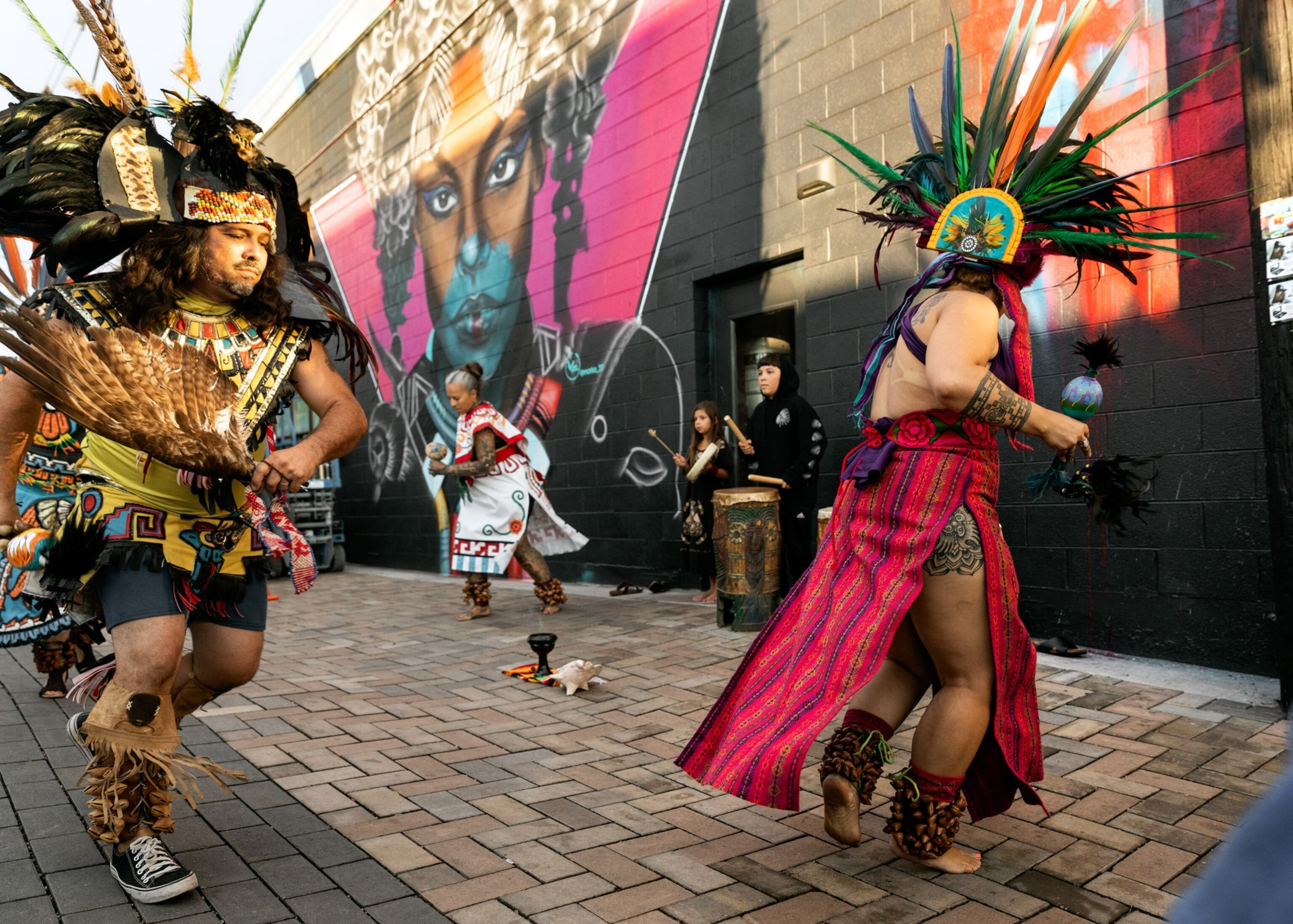 Native Americans dancing in denver