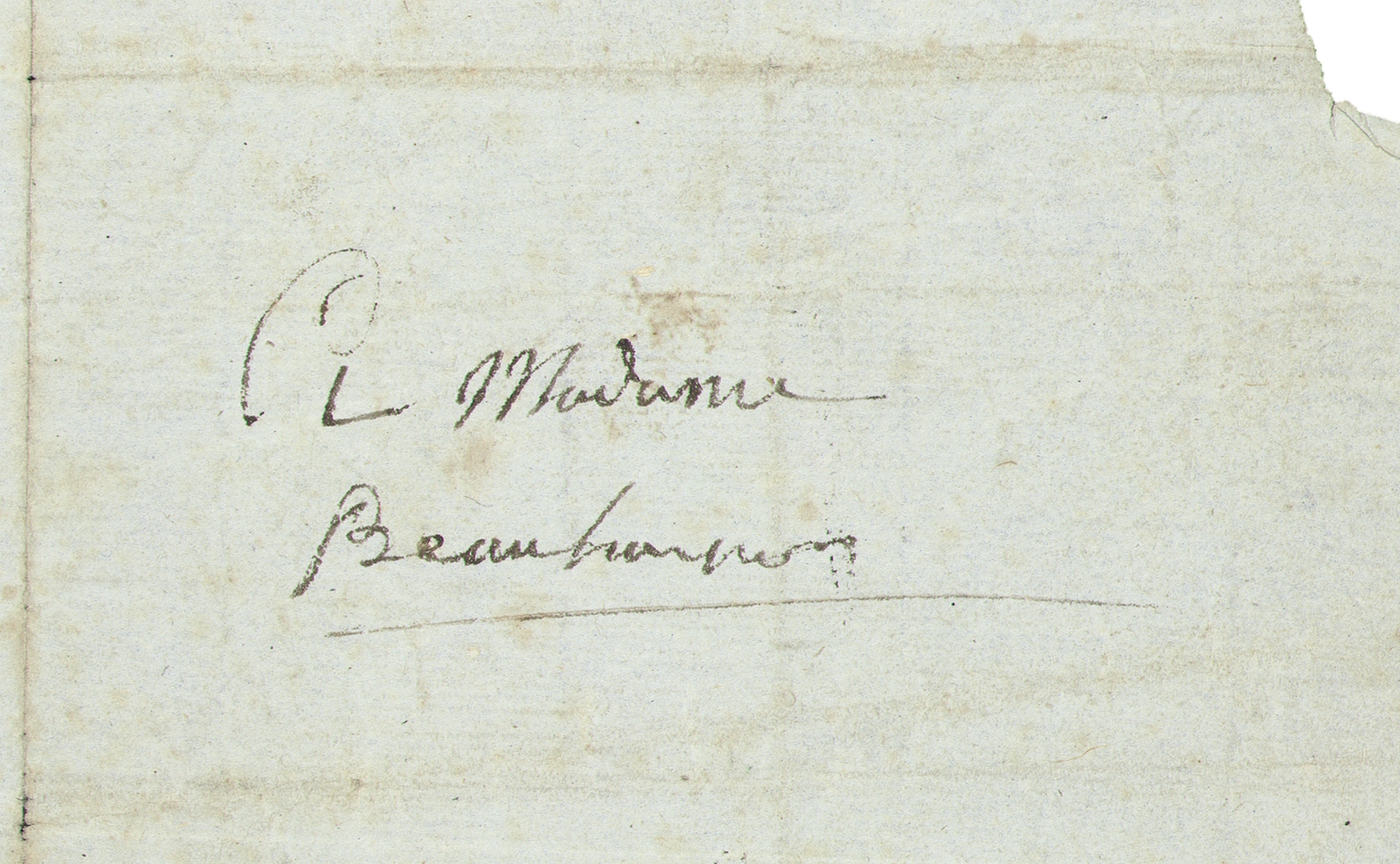 Letter to Josephine de Beauharnais from Napoleon Bonaparte.