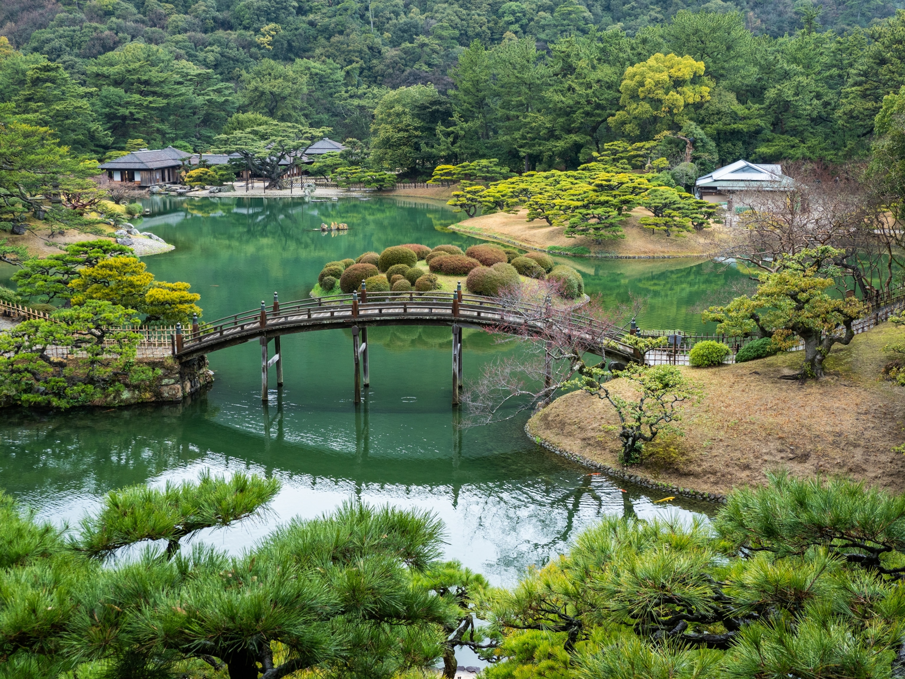 Shikoku: Island, Takamatsu City, Ritsurin Koen Garden,