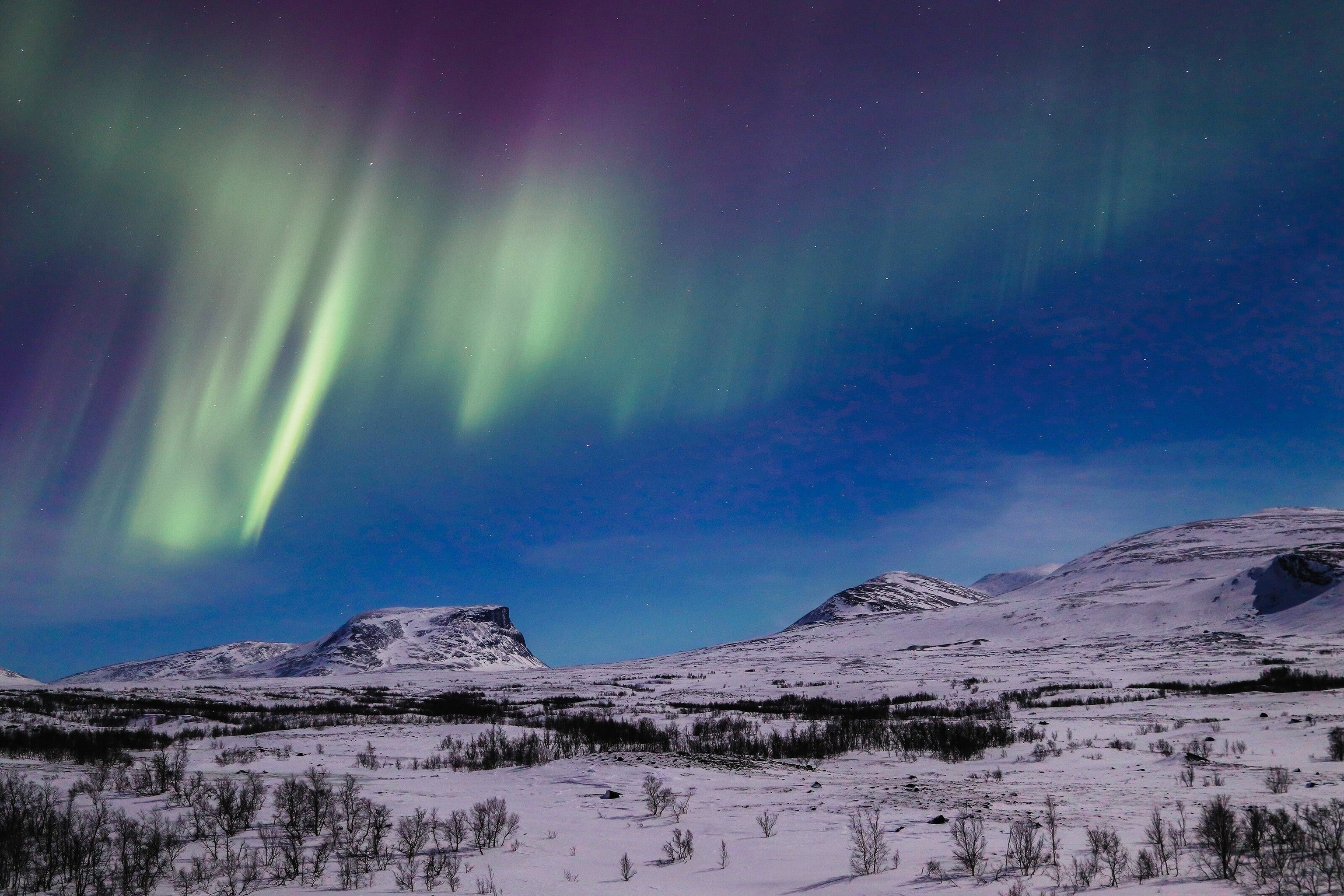 Aurora Borealis light up the skies over Abisko.