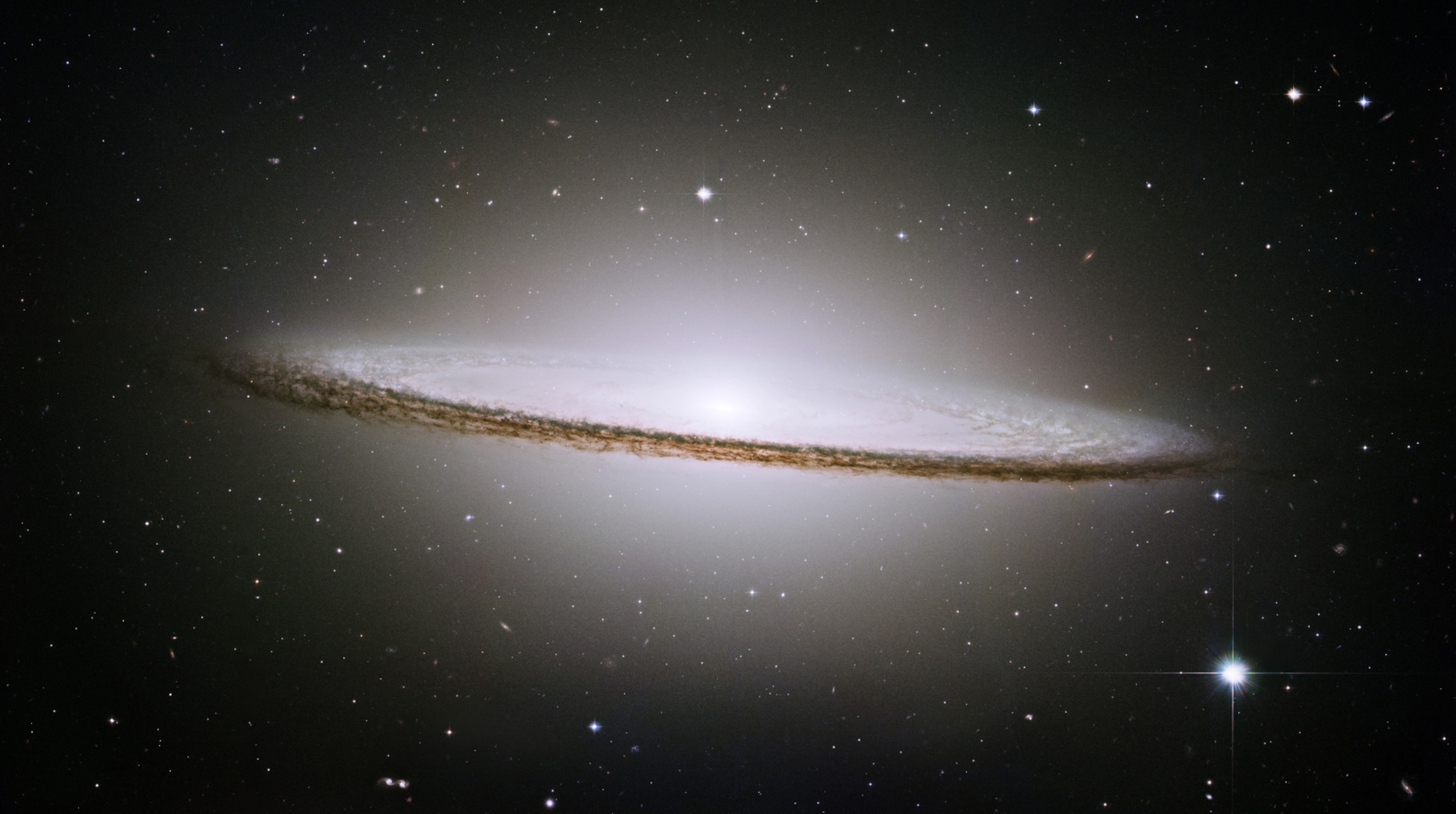 the spiral Sombrero galaxy