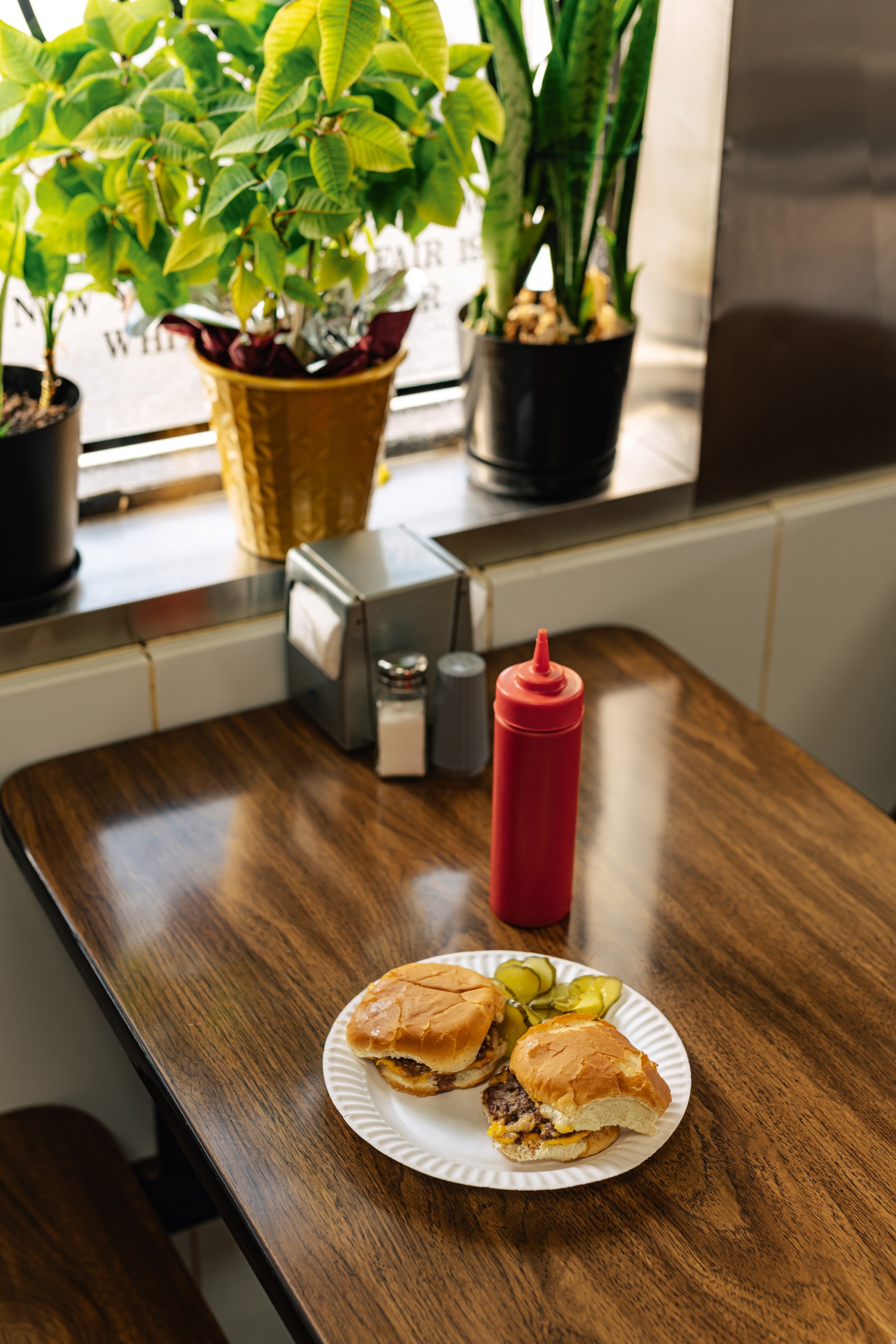 Burger on a plate