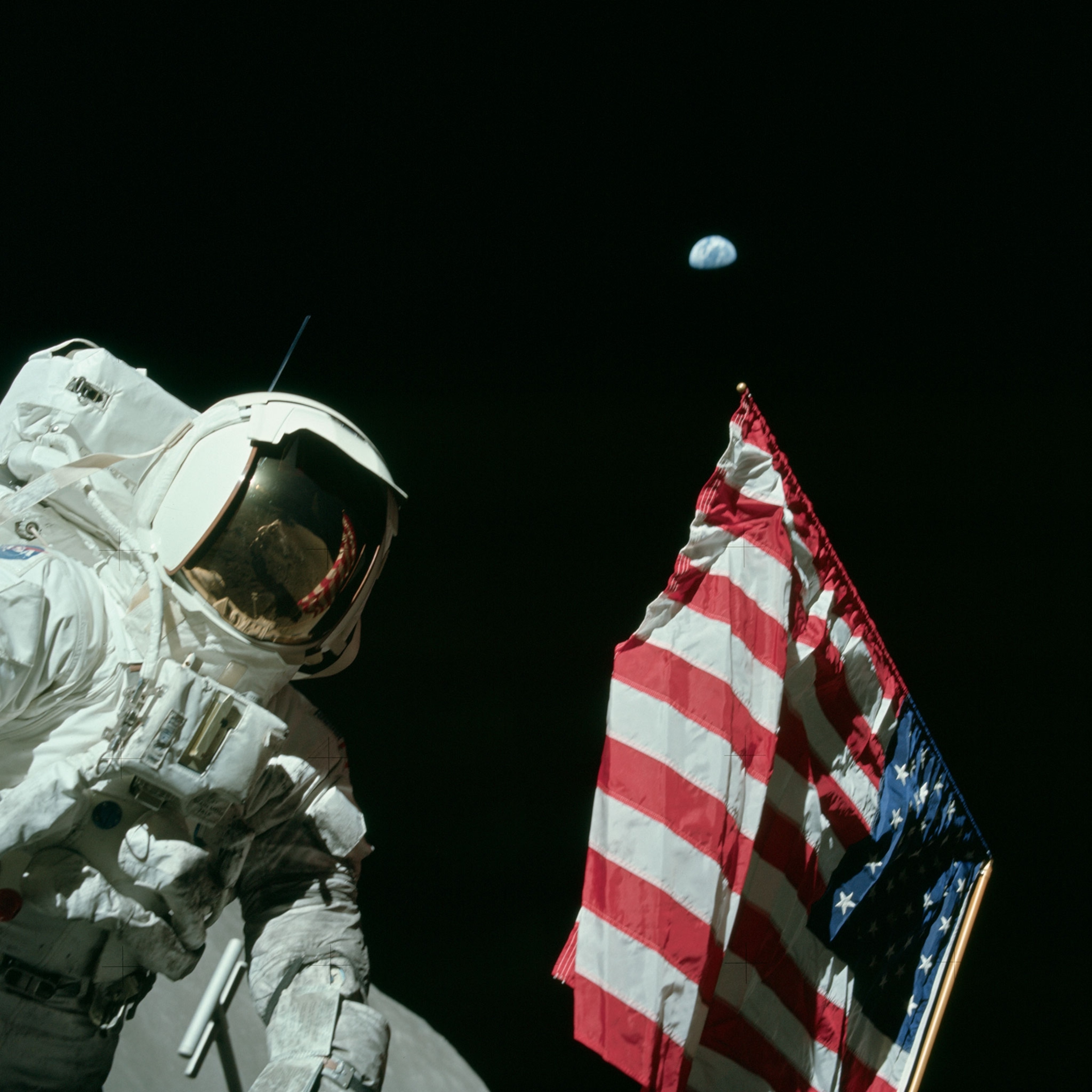 an astronaut on the moon